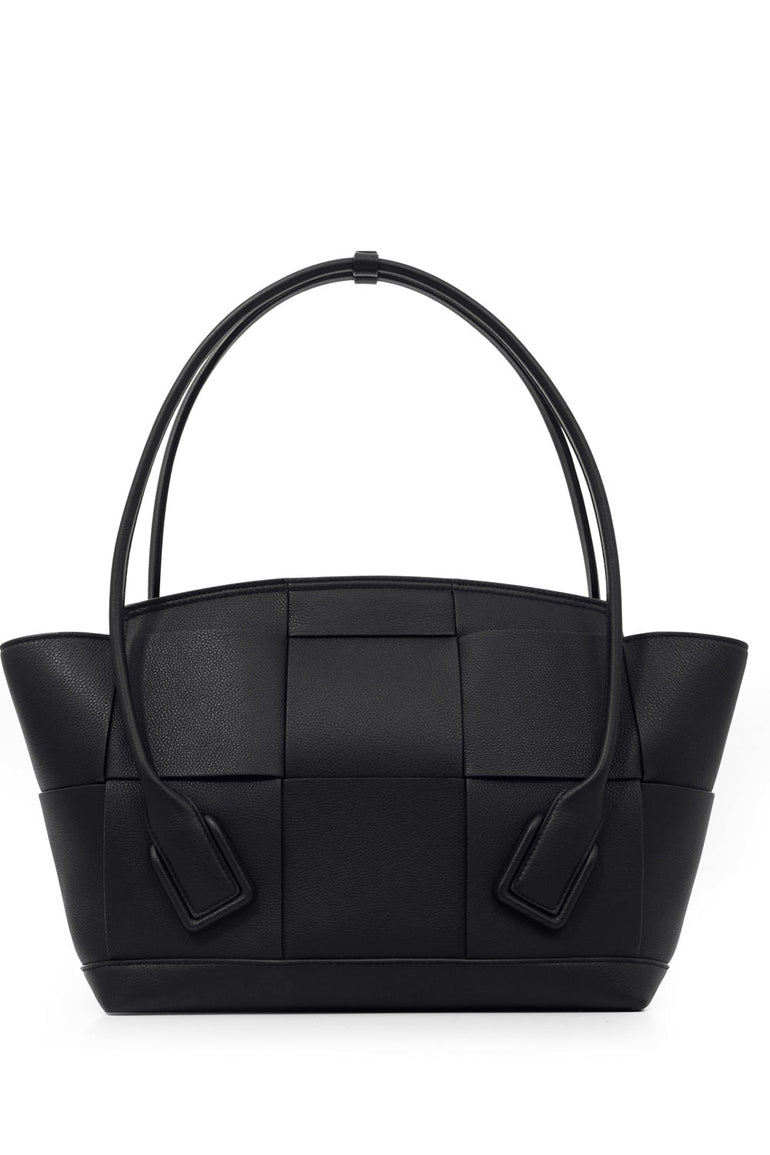 BOTTEGA VENETA BAGS BLACK MEDIUM ARCO 48 BAG GRAINED LEATHER BLACK