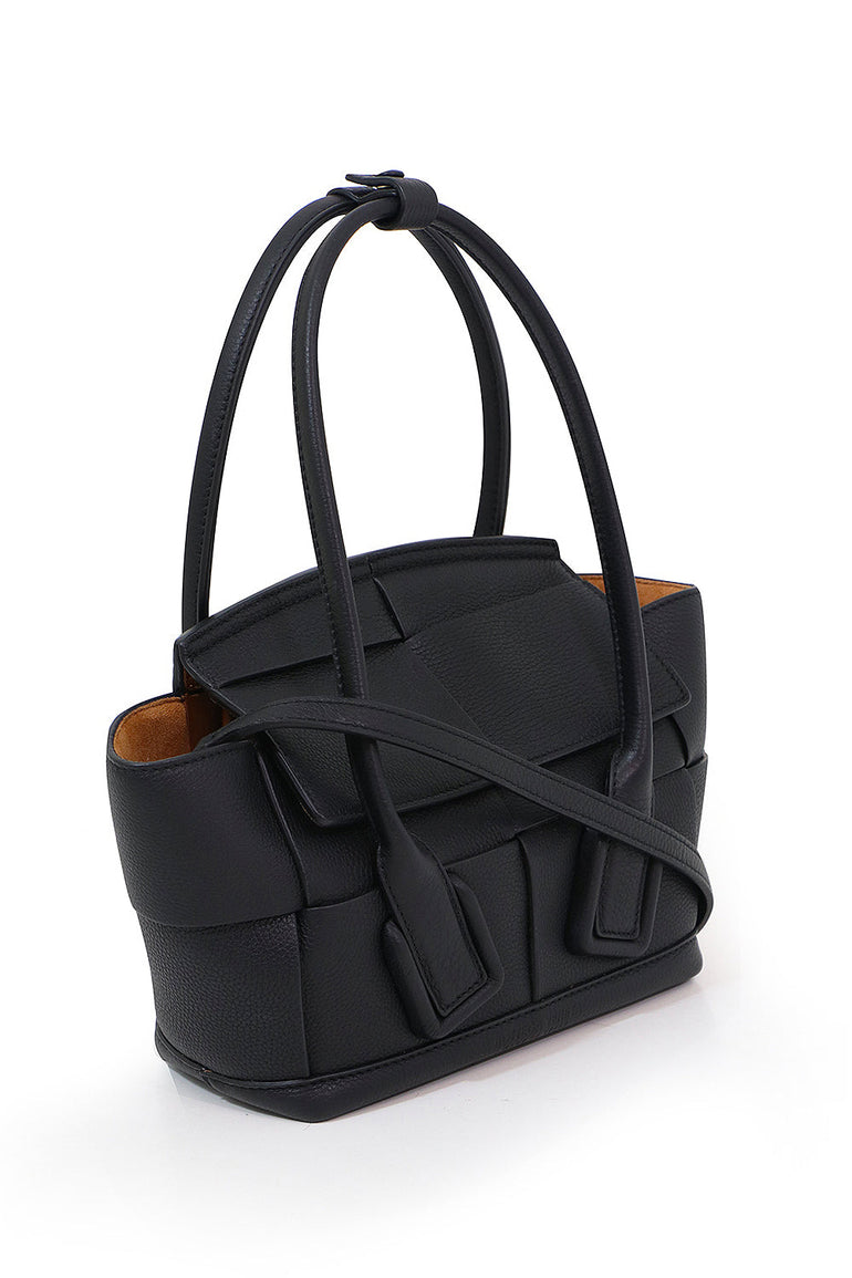 BOTTEGA VENETA BAGS BLACK MINI ARCO 29 BAG GRAINED LEATHER BLACK
