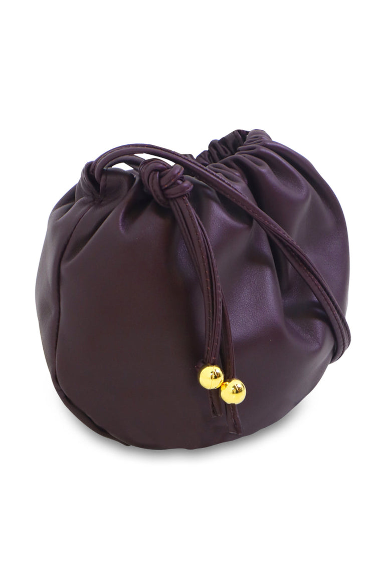 BOTTEGA VENETA BAGS GOLD MINI BULB BAG GRAPE