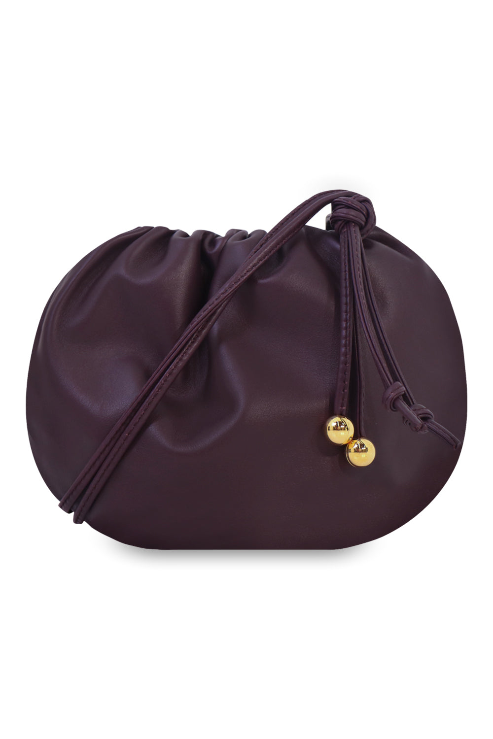 BOTTEGA VENETA BAGS GOLD MINI BULB BAG GRAPE