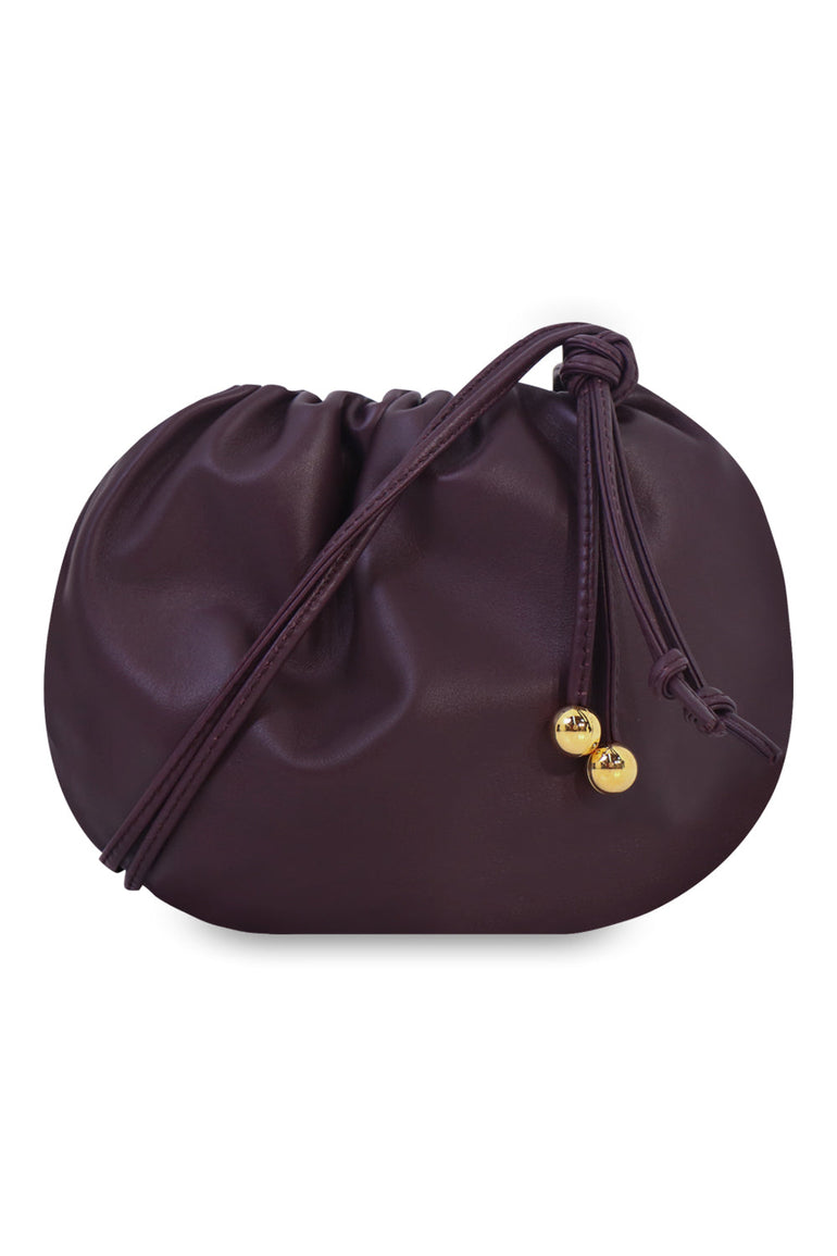 BOTTEGA VENETA BAGS GOLD MINI BULB BAG GRAPE