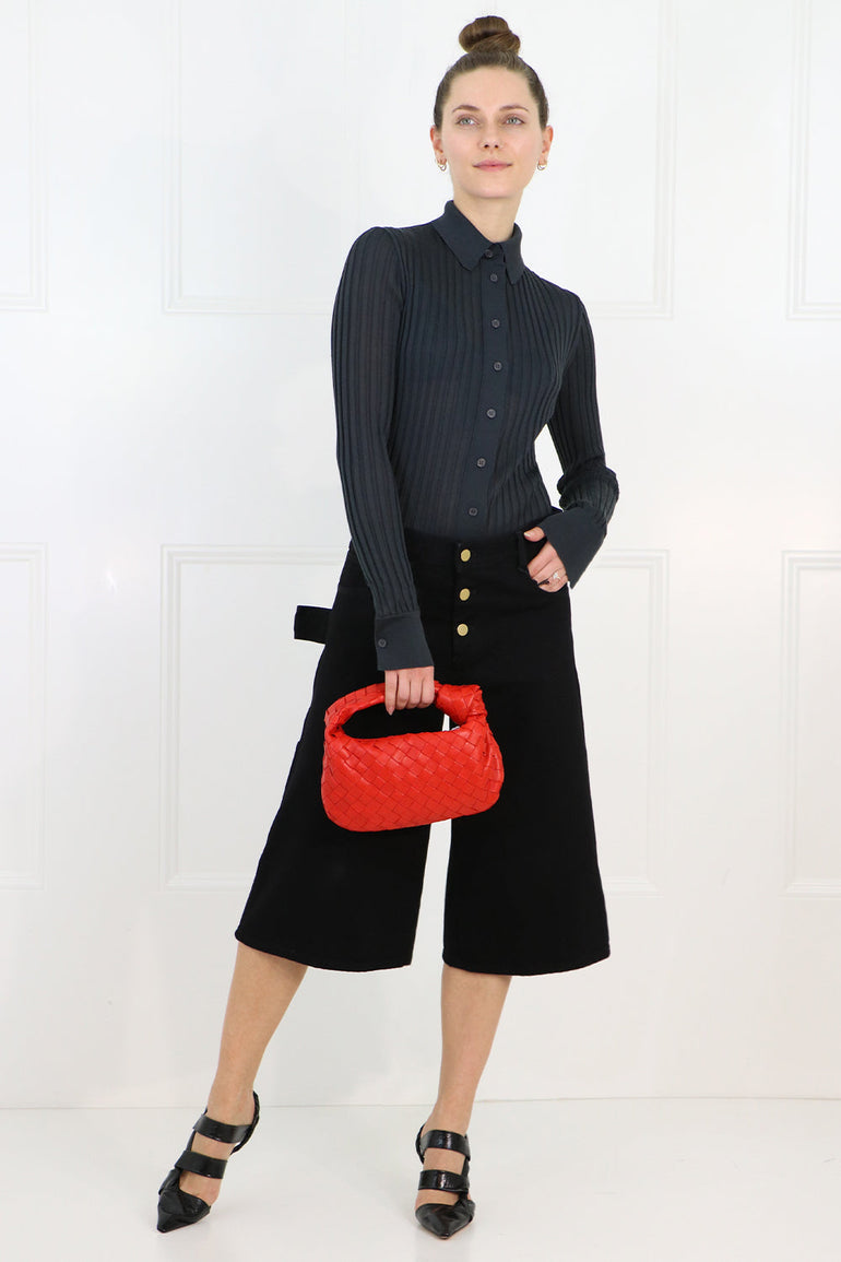 BOTTEGA VENETA BAGS RED MINI JODIE BAG WOVEN LEATHER NAIL POLISH