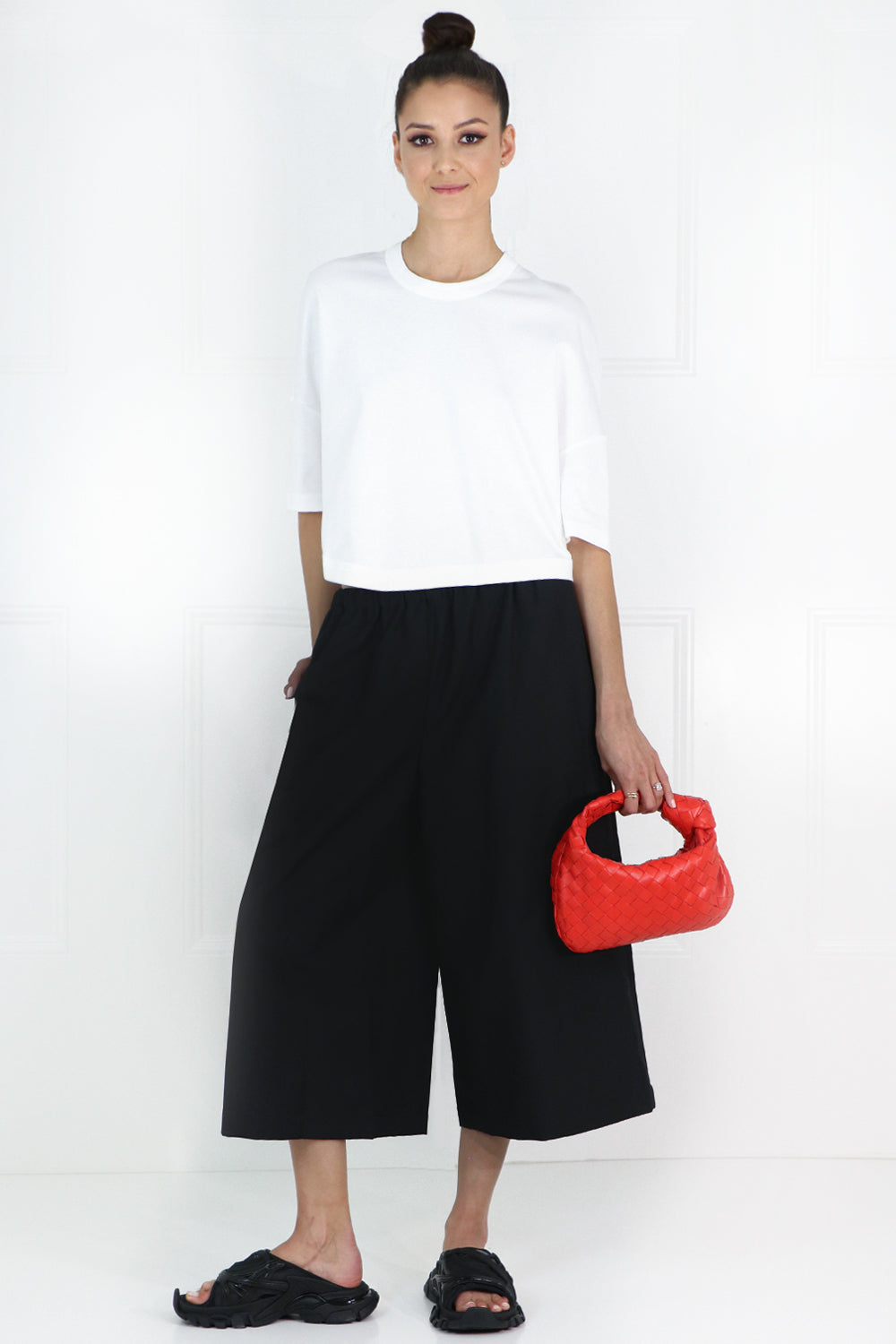 BOTTEGA VENETA BAGS RED MINI JODIE BAG WOVEN LEATHER NAIL POLISH