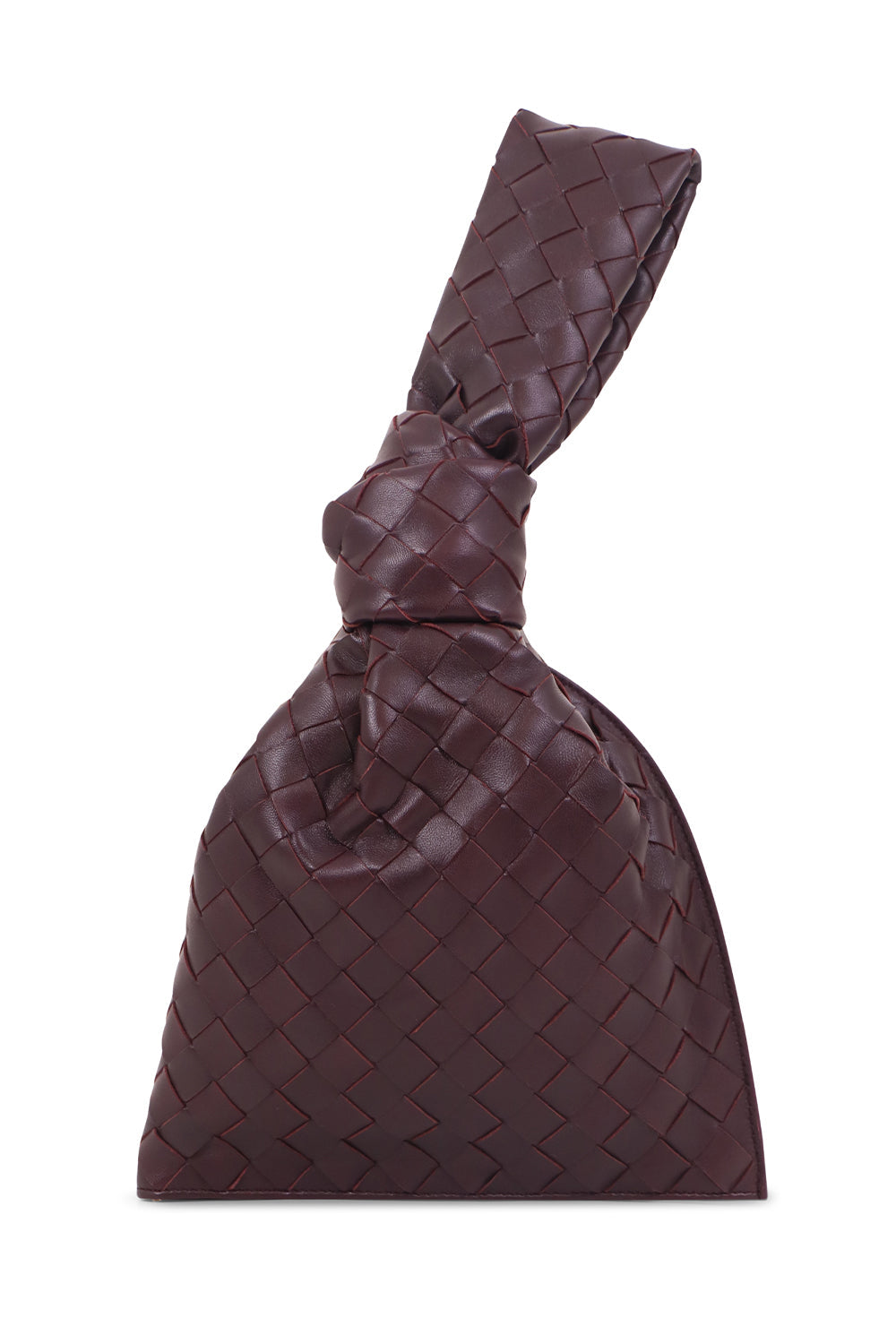BOTTEGA VENETA BAGS GOLD MINI TWIST BAG WOVEN LEATHER GRAPE
