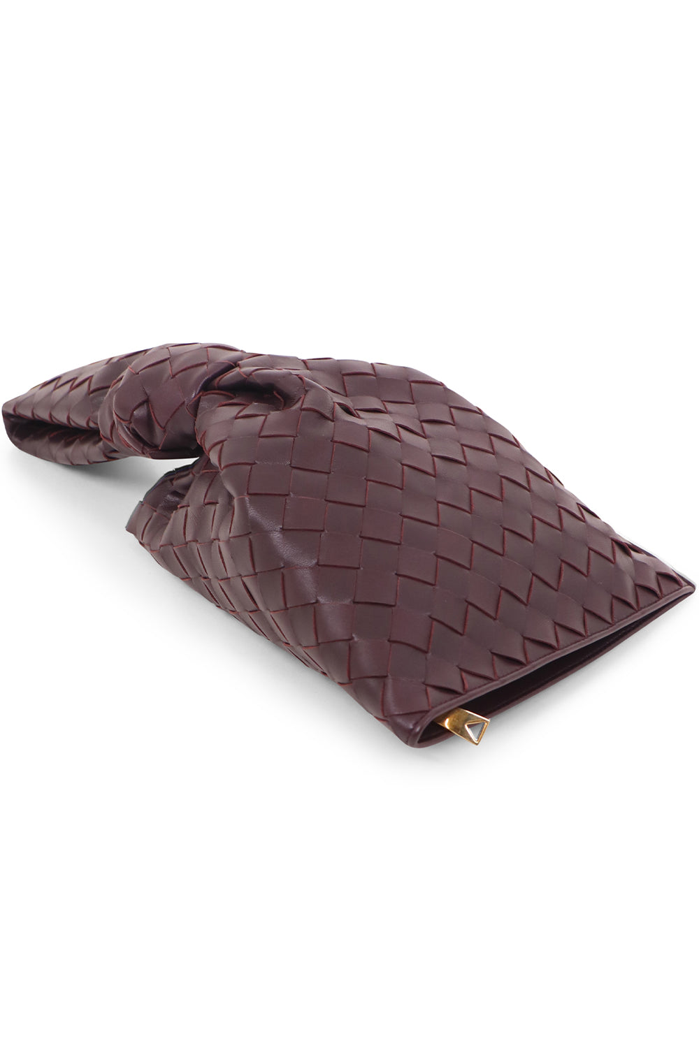 BOTTEGA VENETA BAGS GOLD MINI TWIST BAG WOVEN LEATHER GRAPE