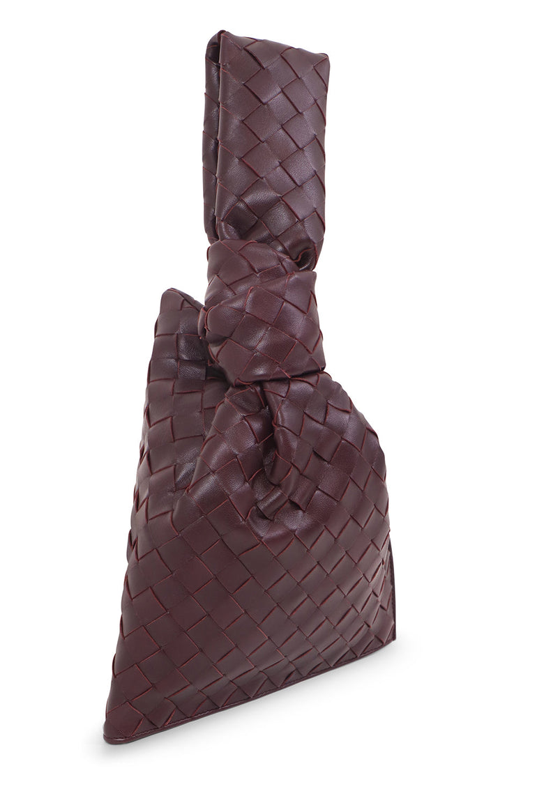 BOTTEGA VENETA BAGS GOLD MINI TWIST BAG WOVEN LEATHER GRAPE