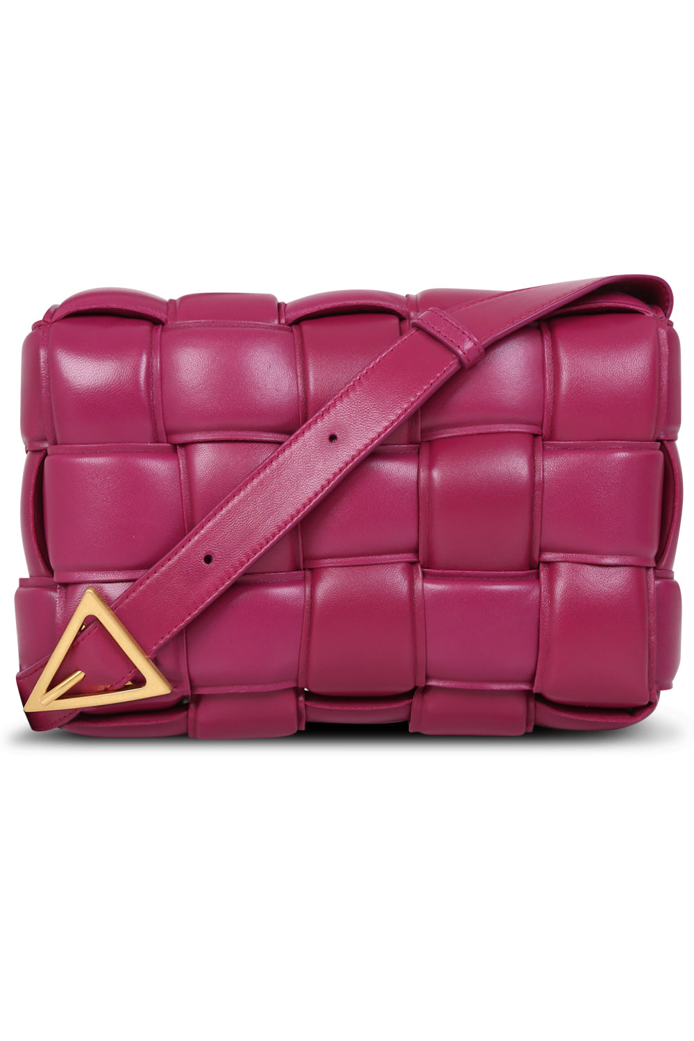 BOTTEGA VENETA BAGS GOLD PADDED CASSETTE BAG CINNABAR/GOLD