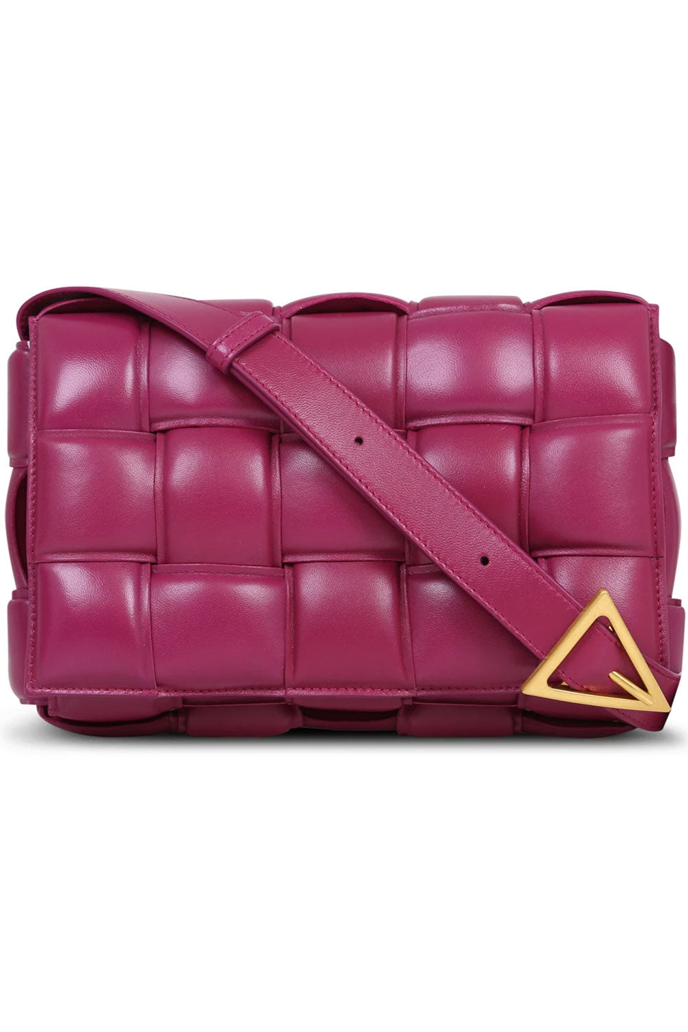 BOTTEGA VENETA BAGS GOLD PADDED CASSETTE BAG CINNABAR/GOLD