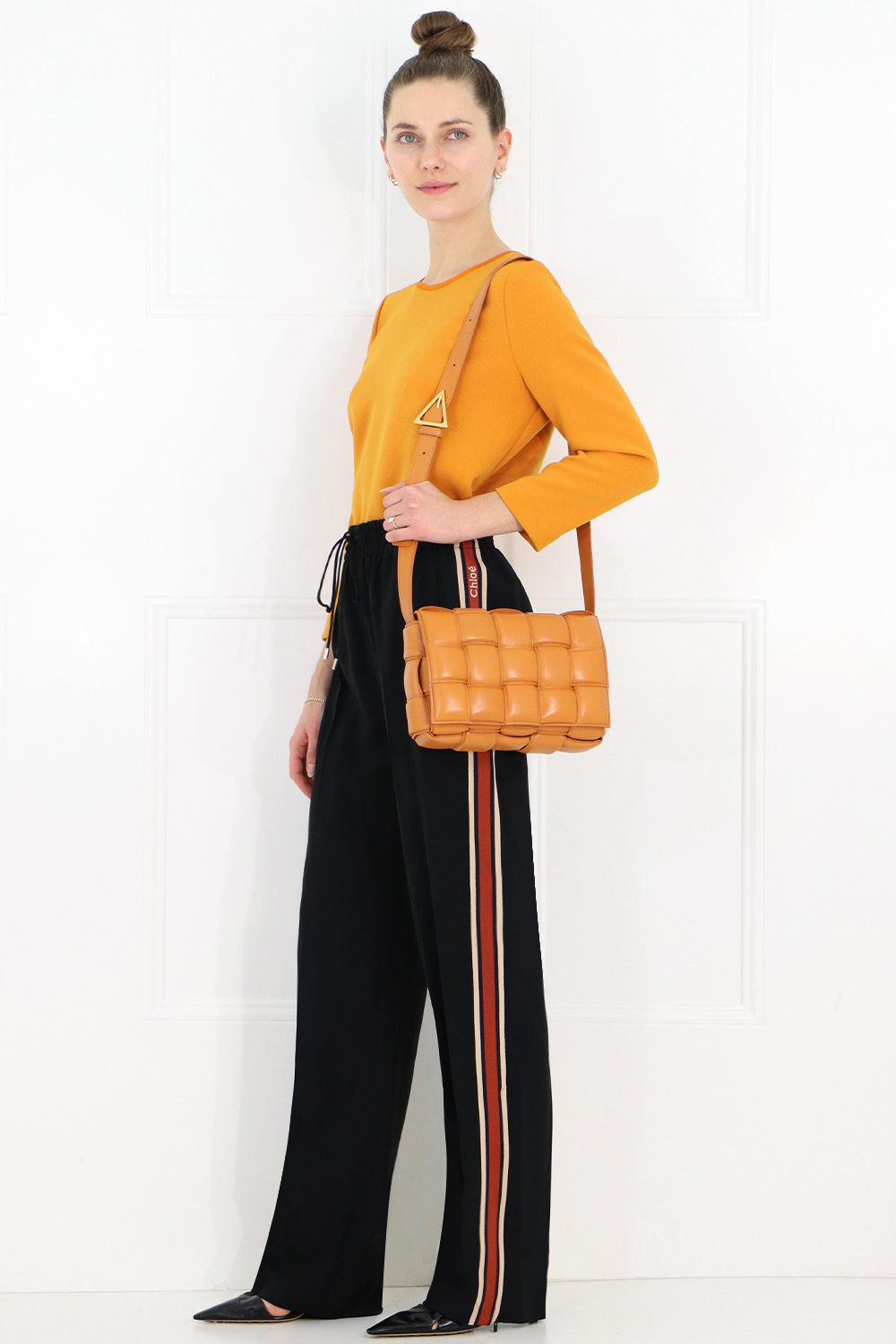 BOTTEGA VENETA BAGS GOLD PADDED CASSETTE BAG CLAY