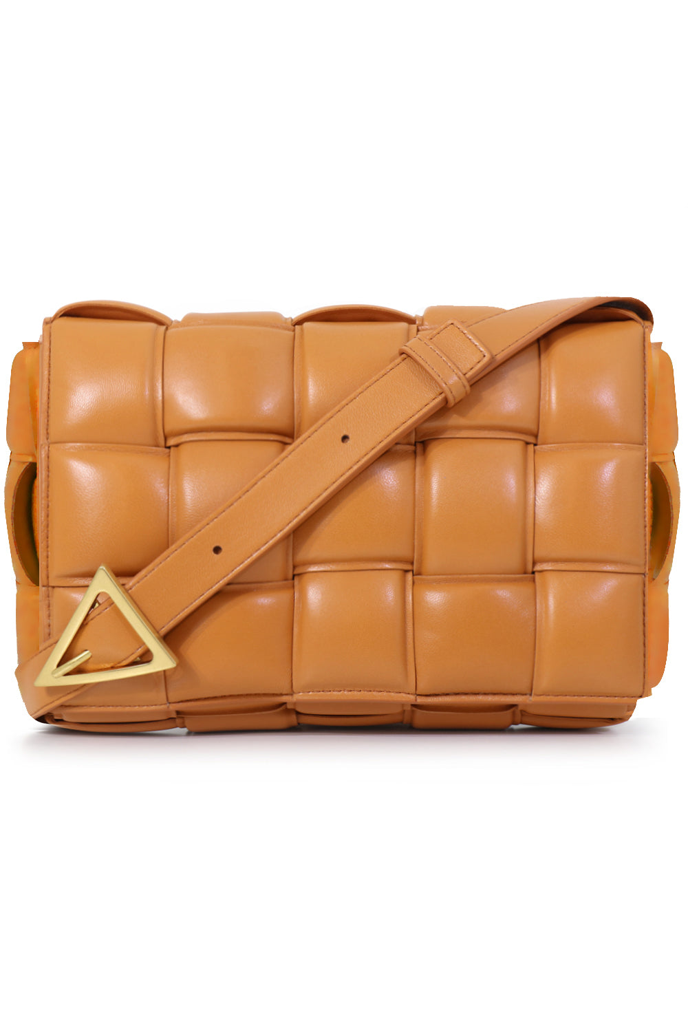 BOTTEGA VENETA BAGS GOLD PADDED CASSETTE BAG CLAY
