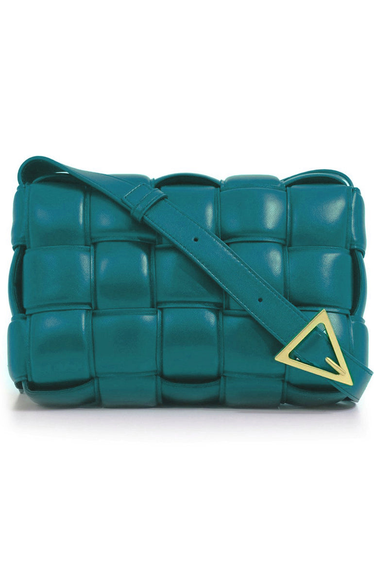 BOTTEGA VENETA BAGS GOLD PADDED CASSETTE BAG MALLARD