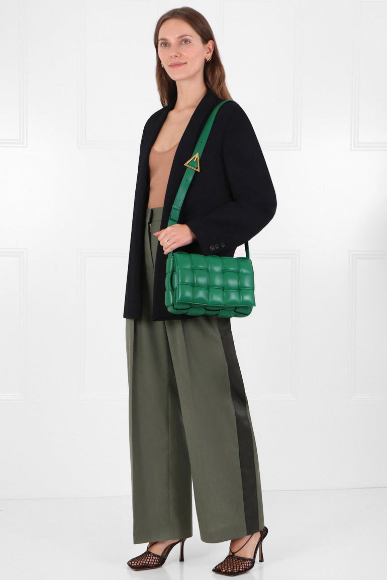 BOTTEGA VENETA BAGS GREEN PADDED CASSETTE BAG RACING GREEN