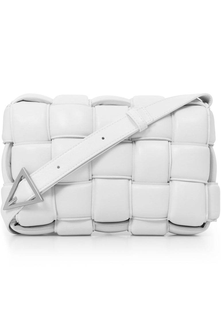 BOTTEGA VENETA BAGS WHITE PADDED CASSETTE BAG WHITE