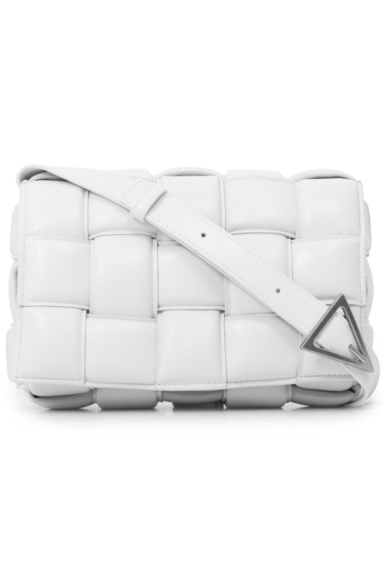 BOTTEGA VENETA BAGS WHITE PADDED CASSETTE BAG WHITE