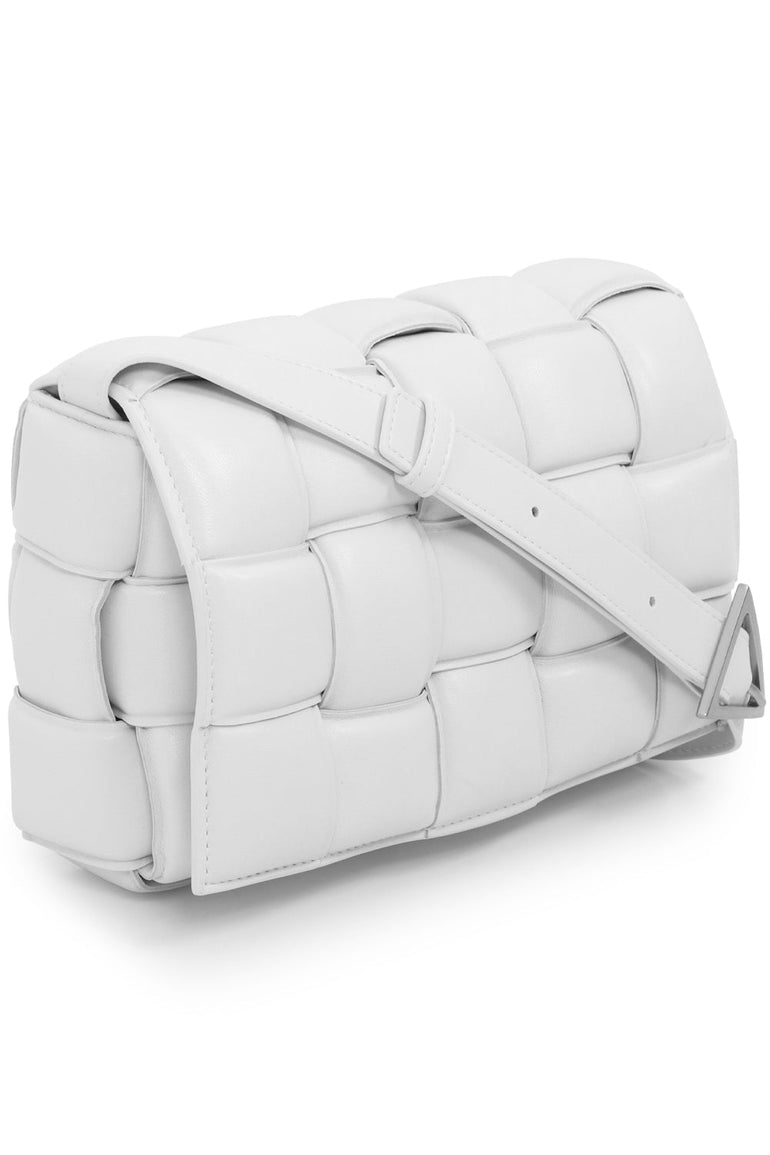 BOTTEGA VENETA BAGS WHITE PADDED CASSETTE BAG WHITE