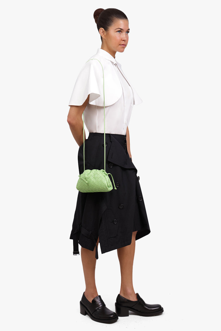 BOTTEGA VENETA BAGS MULTI Mini Pouch Smooth Leather Bag | Pistachio/Silver