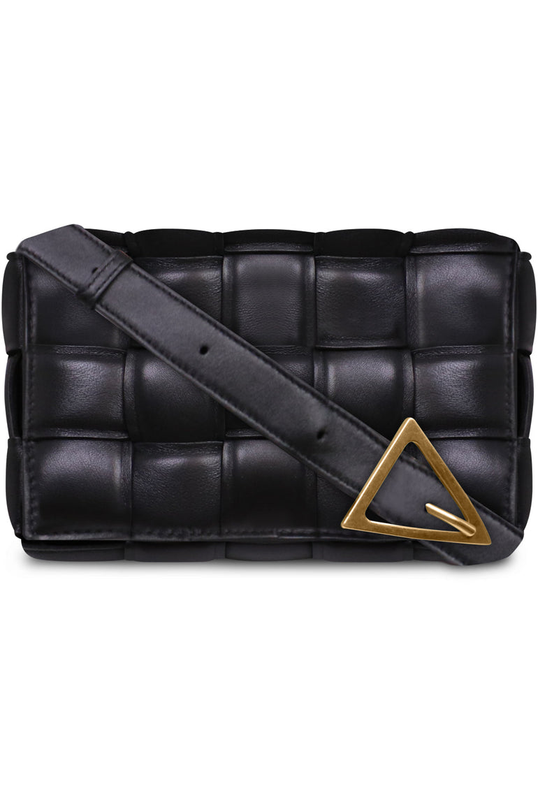 BOTTEGA VENETA BAGS MULTI SMALL PADDED CASSETTE BAG | BLACK/GOLD