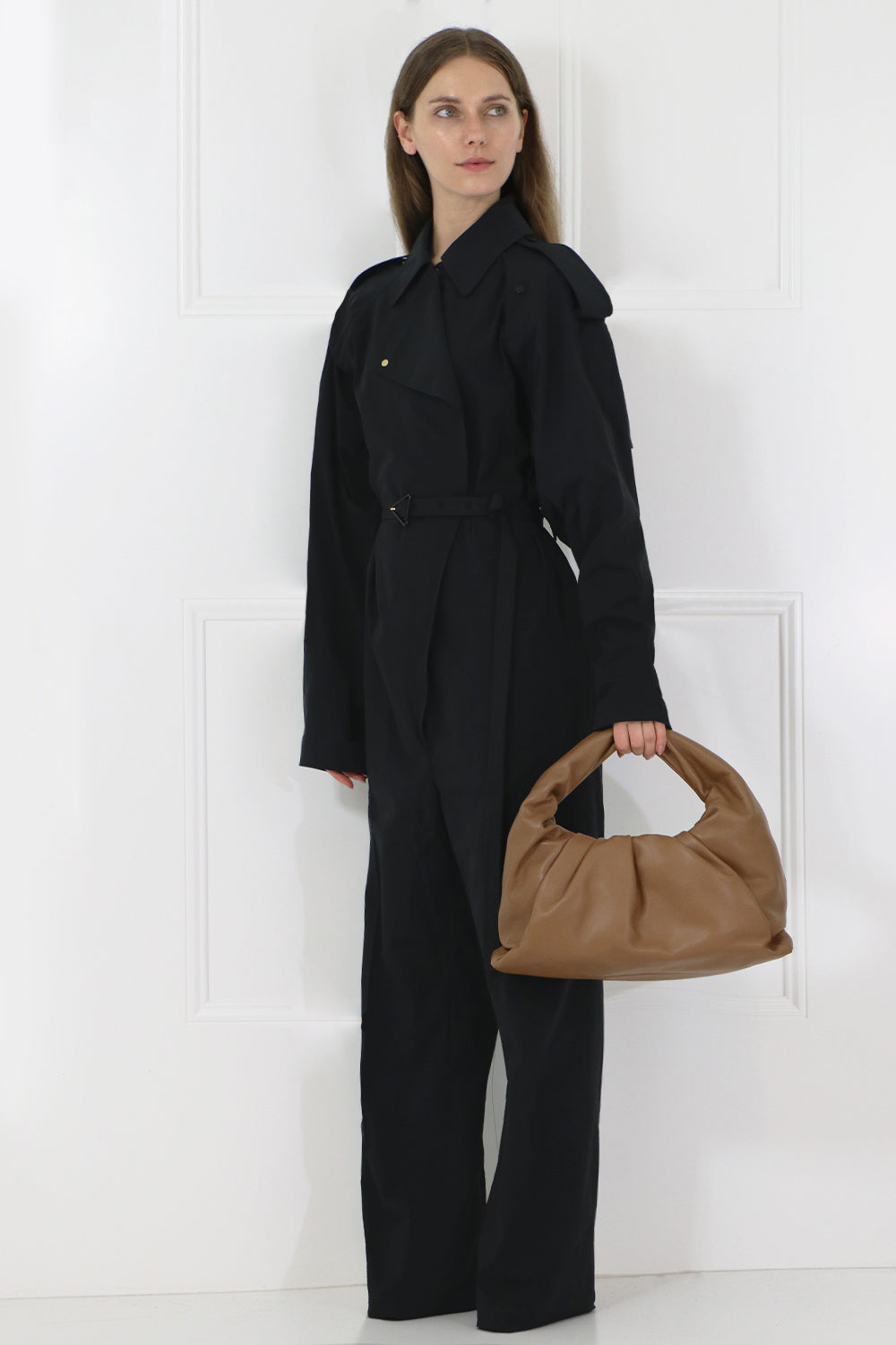 BOTTEGA VENETA BAGS GOLD SMALL SHOULDER BAG CAMMELLO