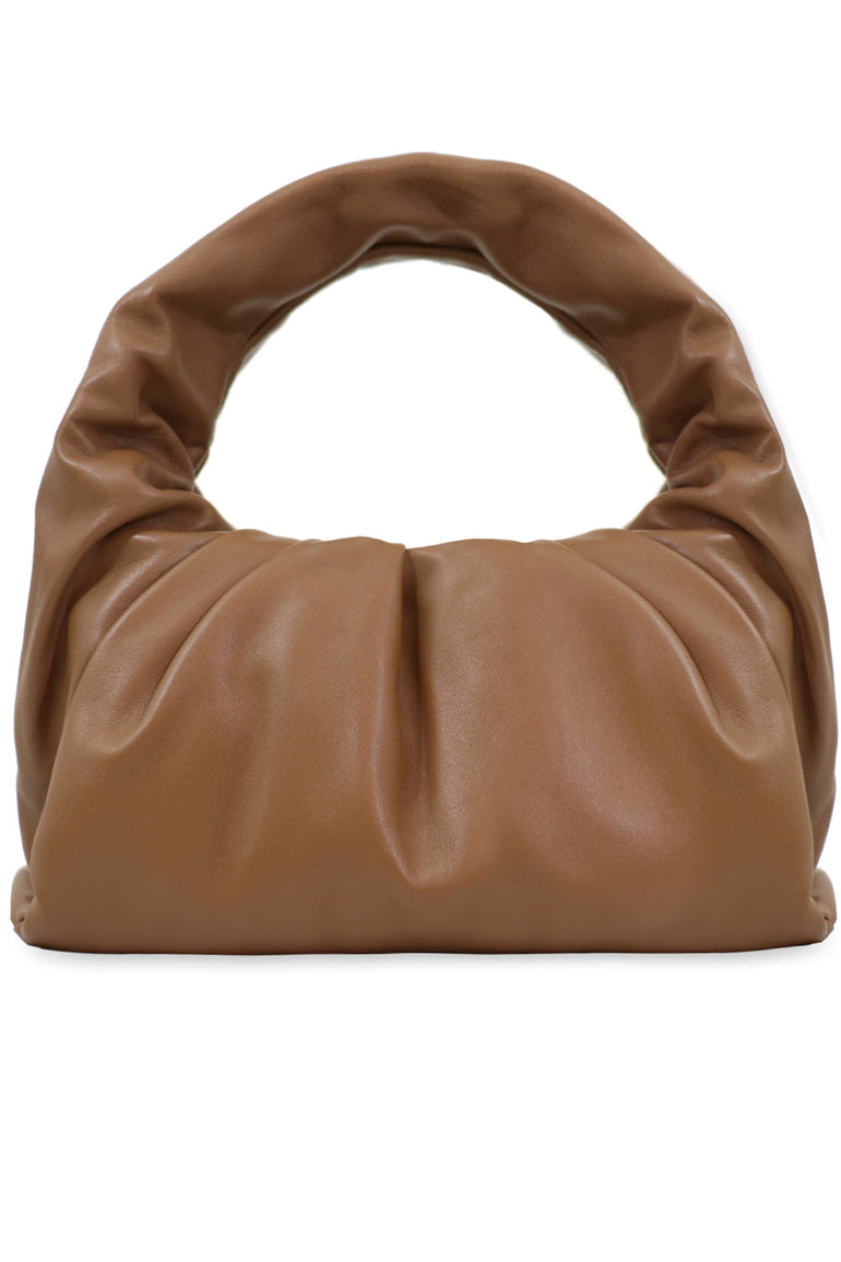 BOTTEGA VENETA BAGS GOLD SMALL SHOULDER BAG CAMMELLO