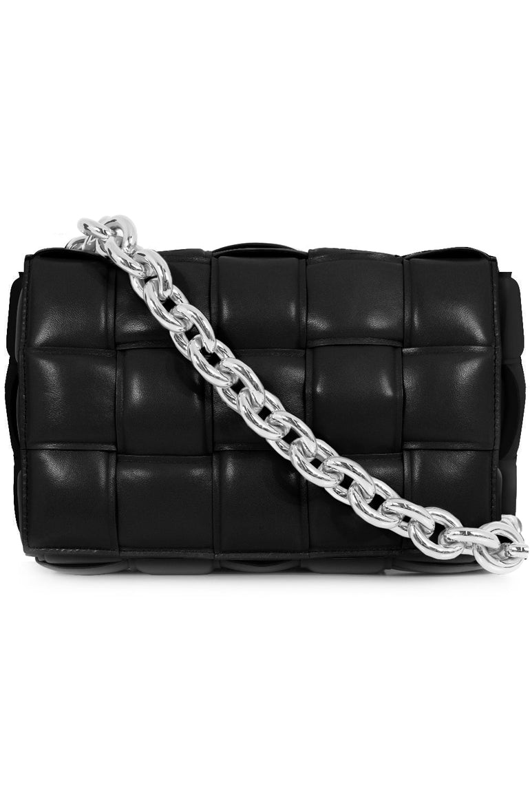 BOTTEGA VENETA BAGS BLACK THE CHAIN CASSETTE BAG BLACK