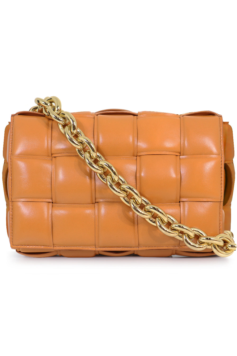 BOTTEGA VENETA BAGS GOLD THE CHAIN CASSETTE BAG CLAY