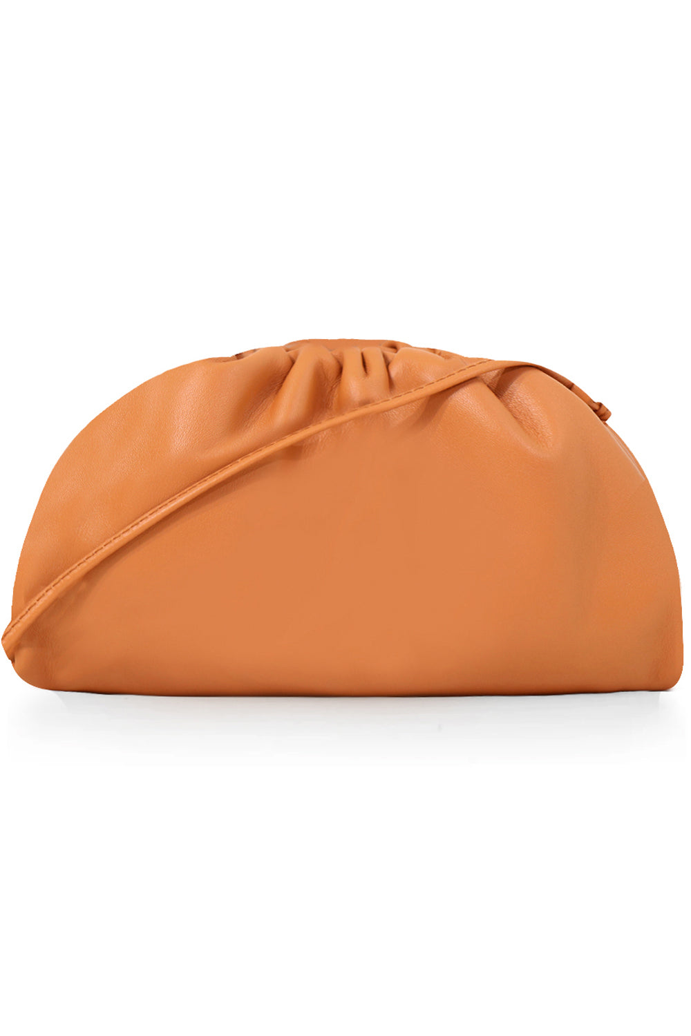 BOTTEGA VENETA BAGS GOLD THE POUCH 20 SMOOTH LEATHER CLAY