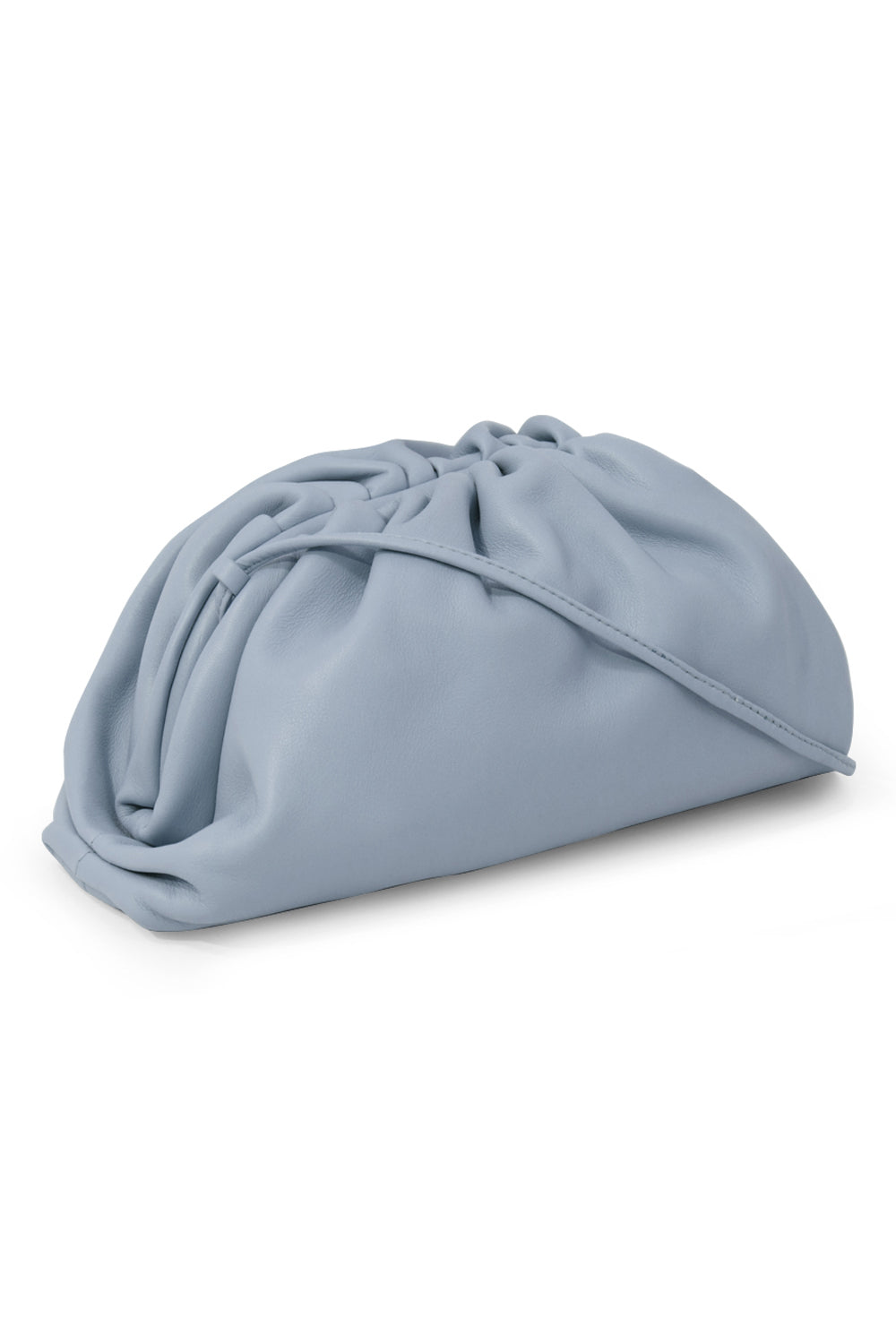 BOTTEGA VENETA BAGS BLUE THE POUCH 20 SMOOTH LEATHER ICE BLUE