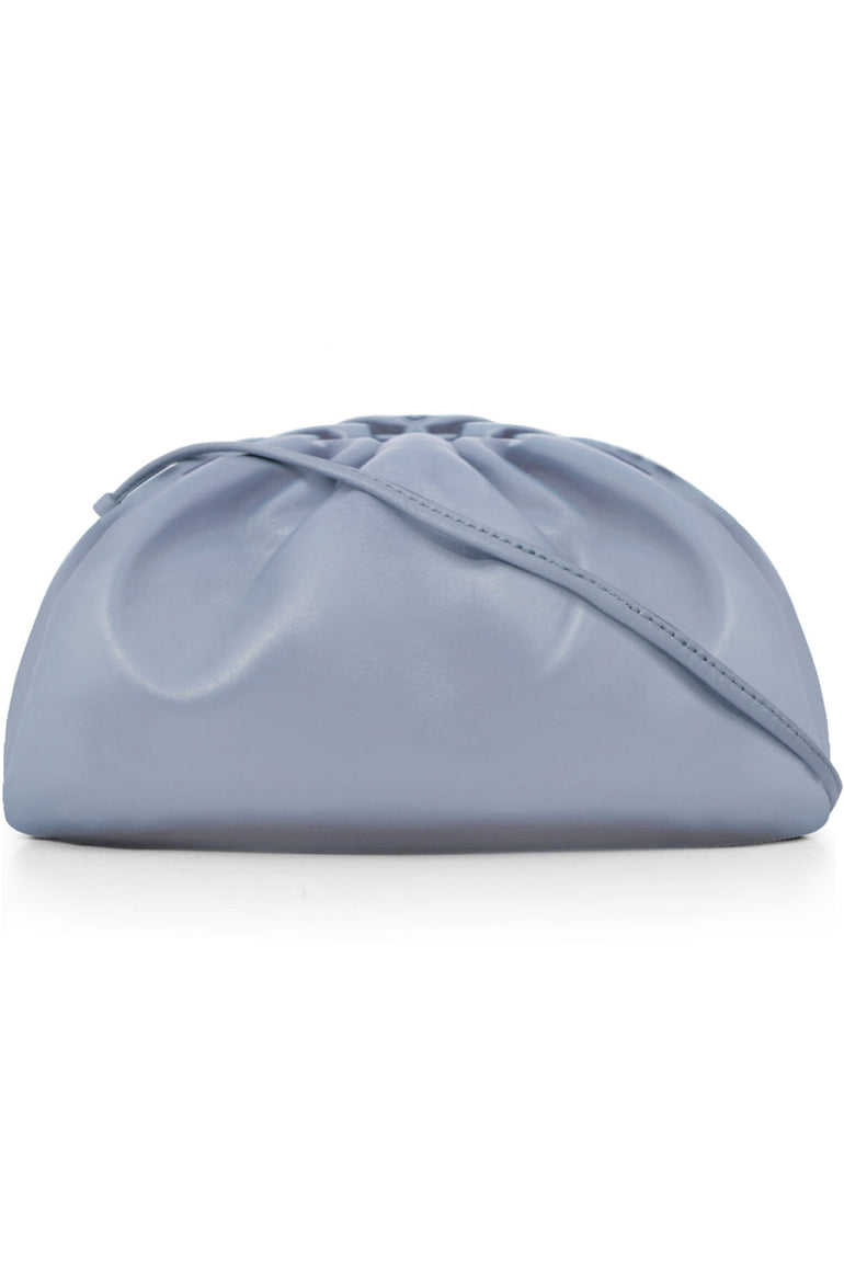 BOTTEGA VENETA BAGS BLUE THE POUCH 20 SMOOTH LEATHER ICE BLUE