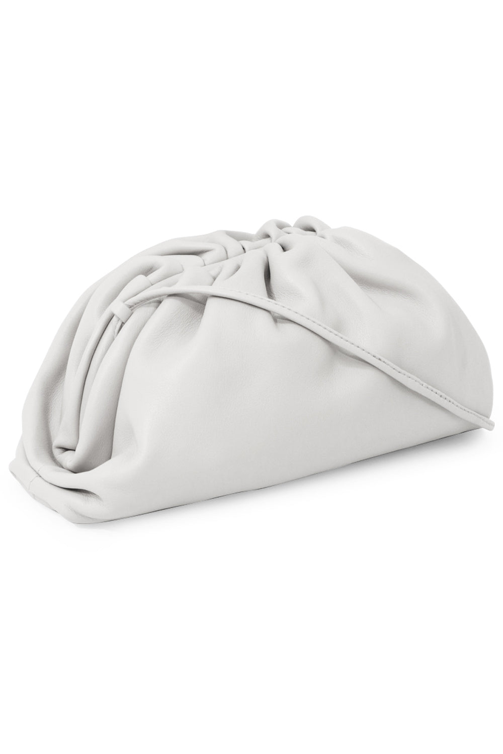 BOTTEGA VENETA BAGS GOLD THE POUCH 20 SMOOTH LEATHER PLASTER