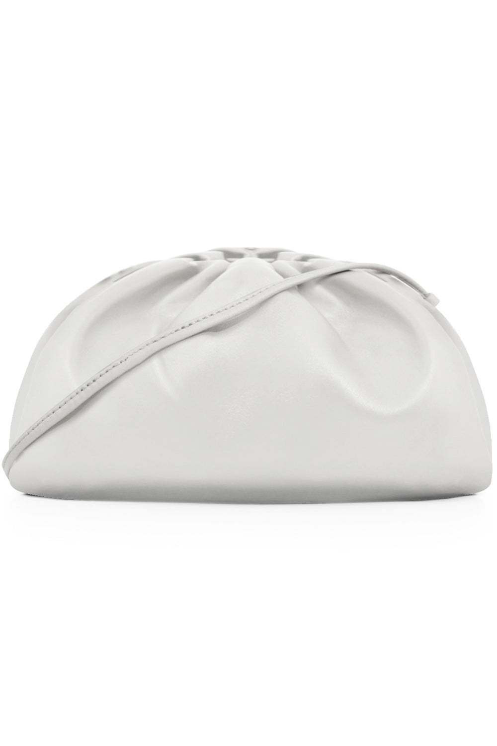 BOTTEGA VENETA BAGS GOLD THE POUCH 20 SMOOTH LEATHER PLASTER