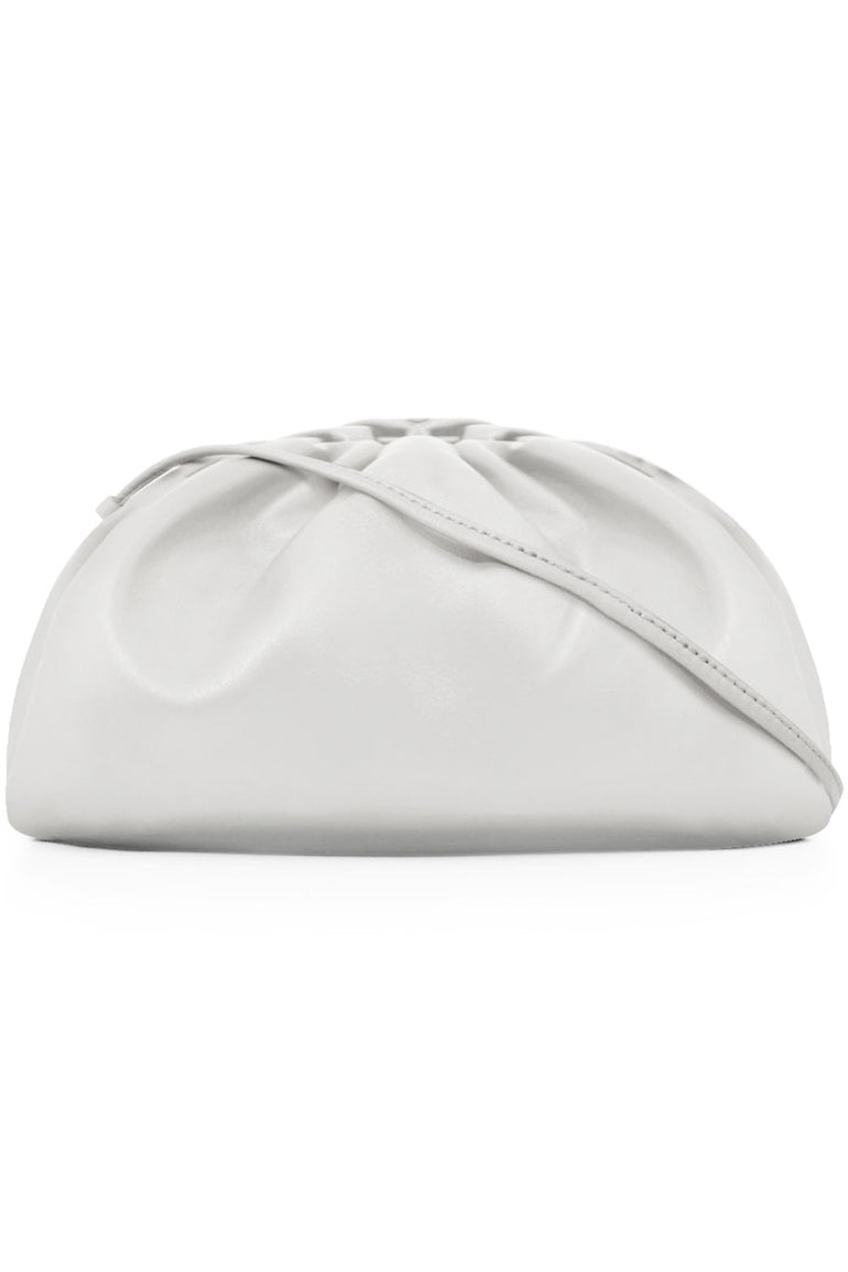 BOTTEGA VENETA BAGS GOLD THE POUCH 20 SMOOTH LEATHER PLASTER