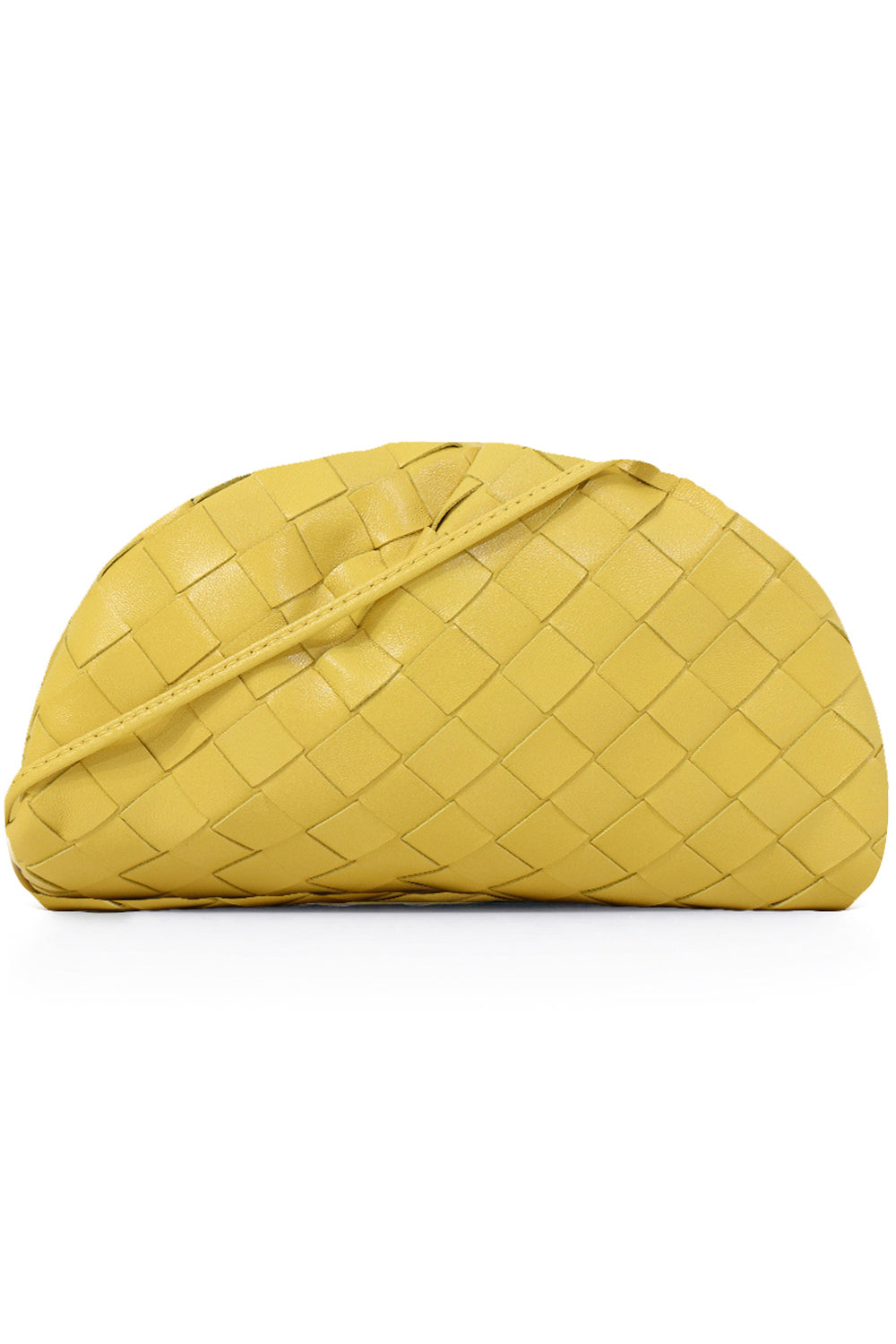 BOTTEGA VENETA BAGS GOLD THE POUCH 20 WOVEN LEATHER CORN