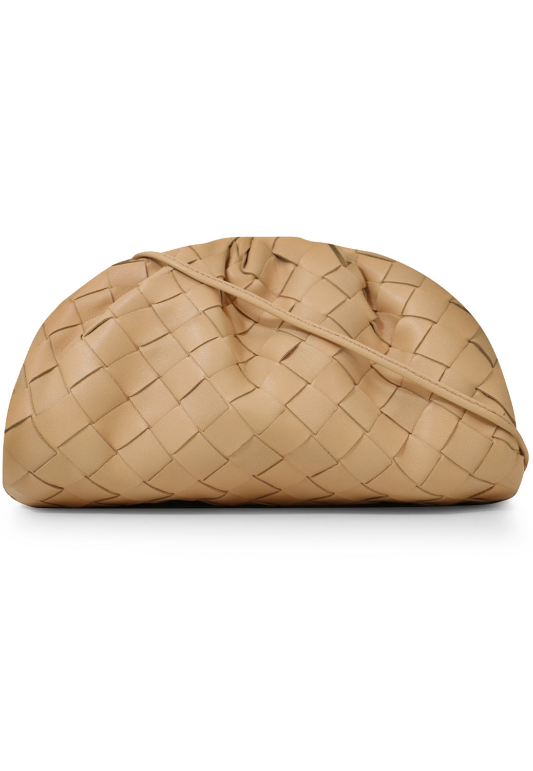 BOTTEGA VENETA BAGS BEIGE THE POUCH 20 WOVEN LEATHER NUDE