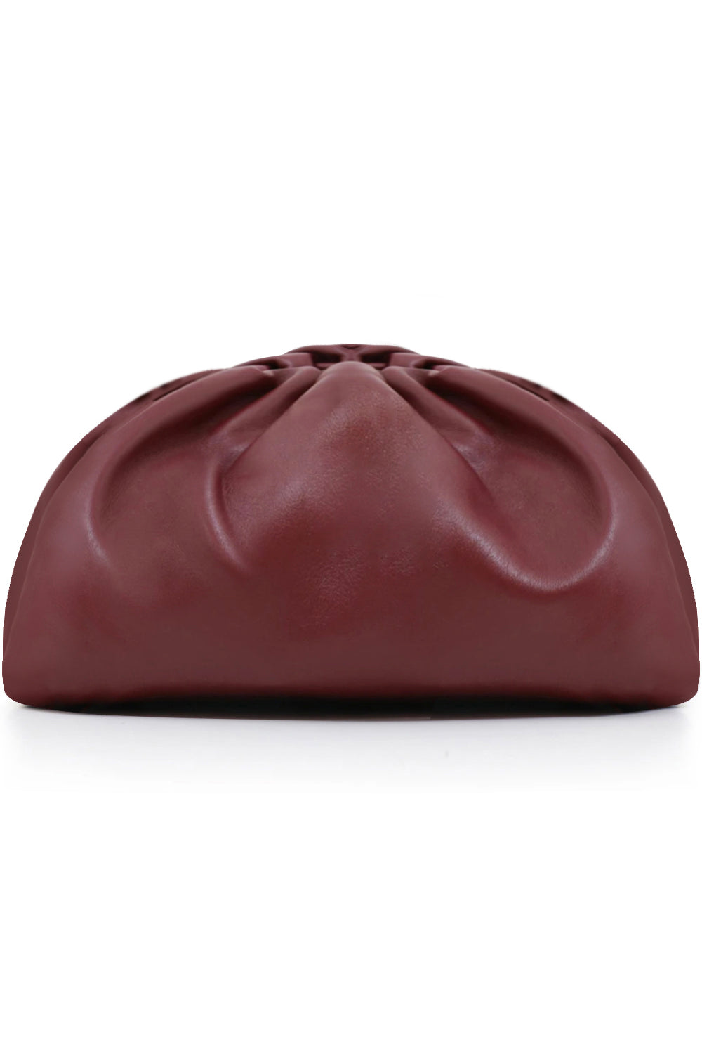 BOTTEGA VENETA BAGS RED THE POUCH SMOOTH LEATHER BORDEAUX