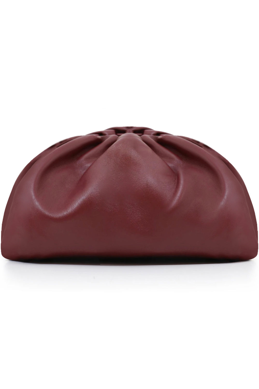BOTTEGA VENETA BAGS RED THE POUCH SMOOTH LEATHER BORDEAUX