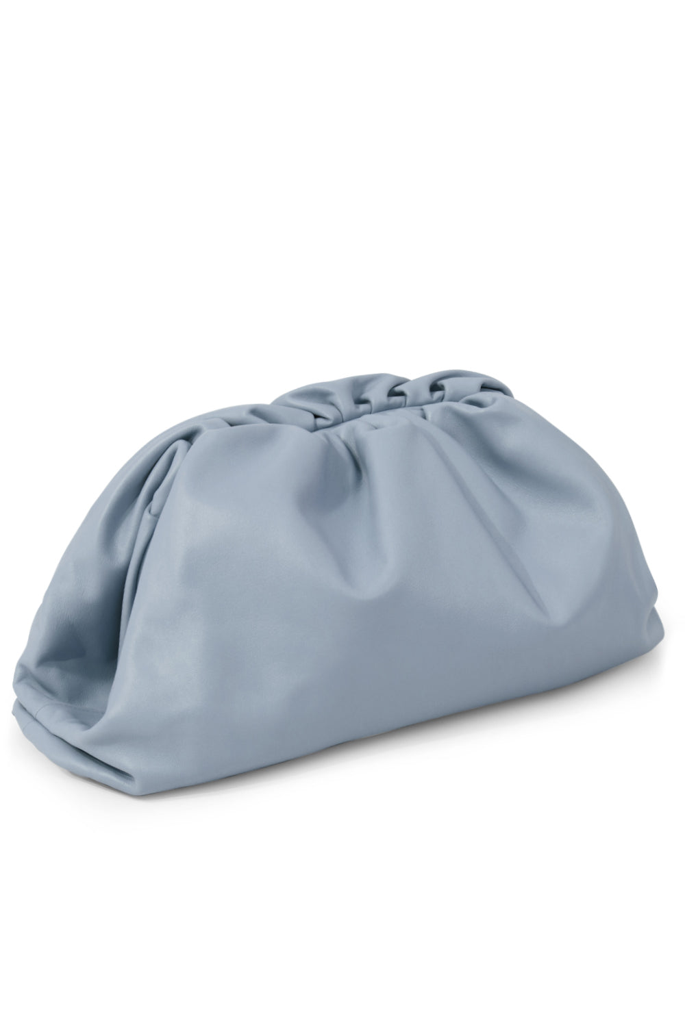 BOTTEGA VENETA BAGS BLUE THE POUCH SMOOTH LEATHER ICE BLUE
