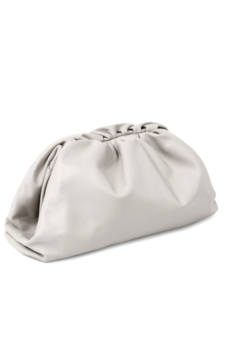BOTTEGA VENETA BAGS GOLD THE POUCH SMOOTH LEATHER PLASTER
