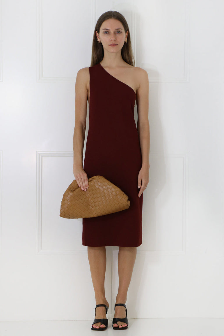 BOTTEGA VENETA BAGS GOLD THE POUCH WOVEN LEATHER CARAMEL