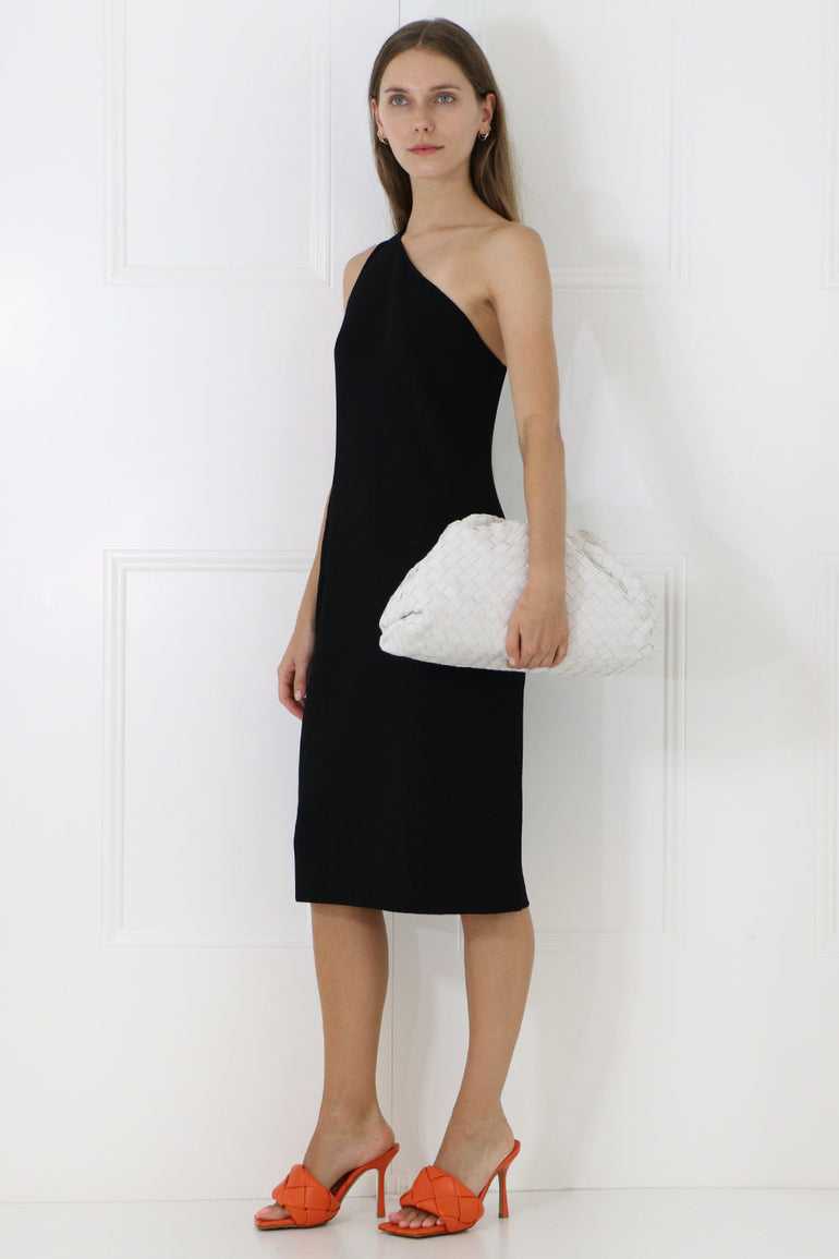 BOTTEGA VENETA BAGS WHITE THE POUCH WOVEN LEATHER WHITE
