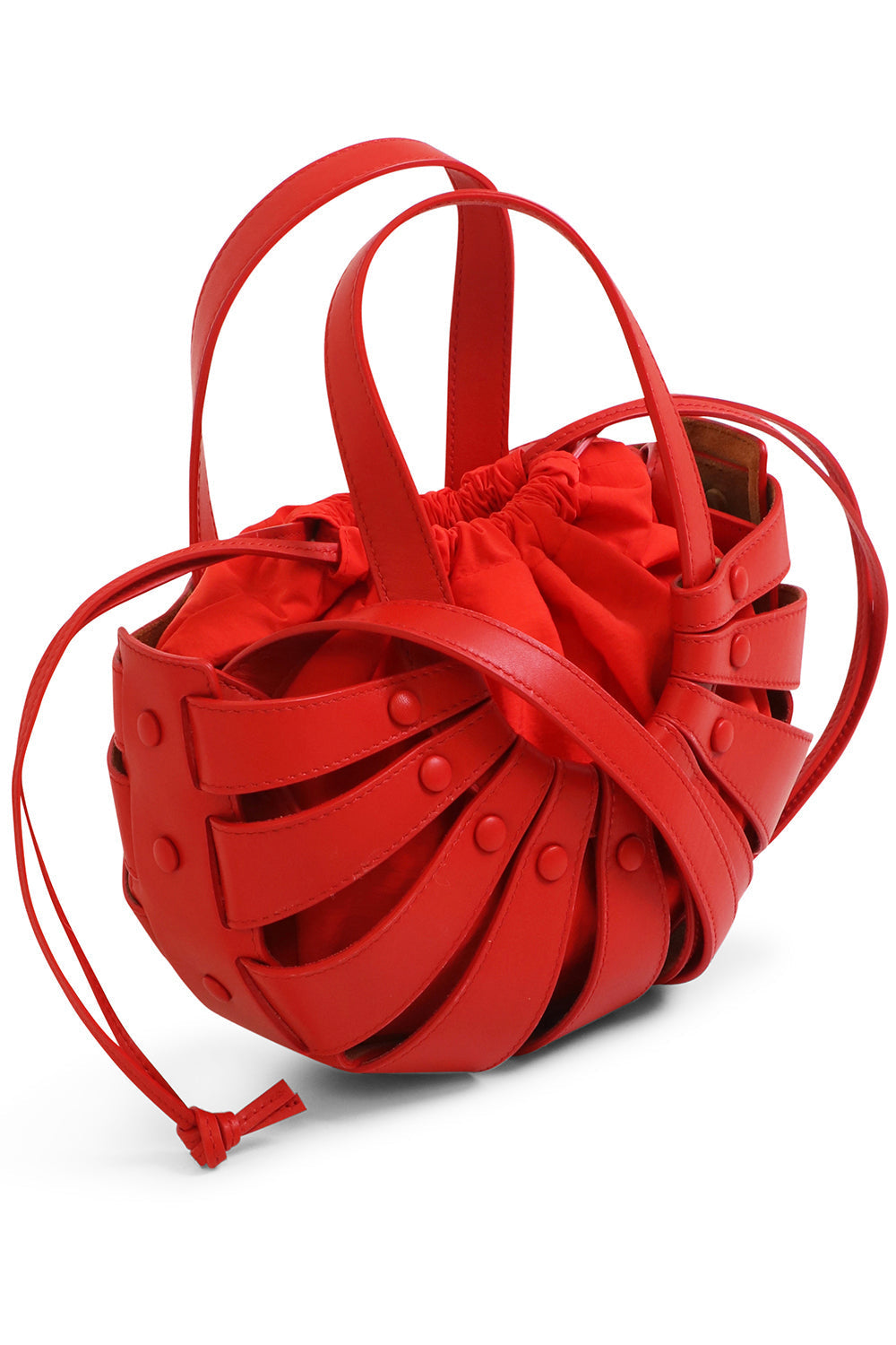 BOTTEGA VENETA BAGS GOLD THE SMALL SHELL BAG CHILLI TOMATO
