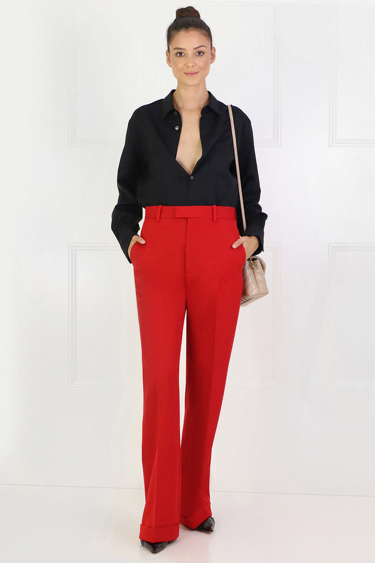 BOTTEGA VENETA BAGS WIDE LEG PANTS LIPSTICK