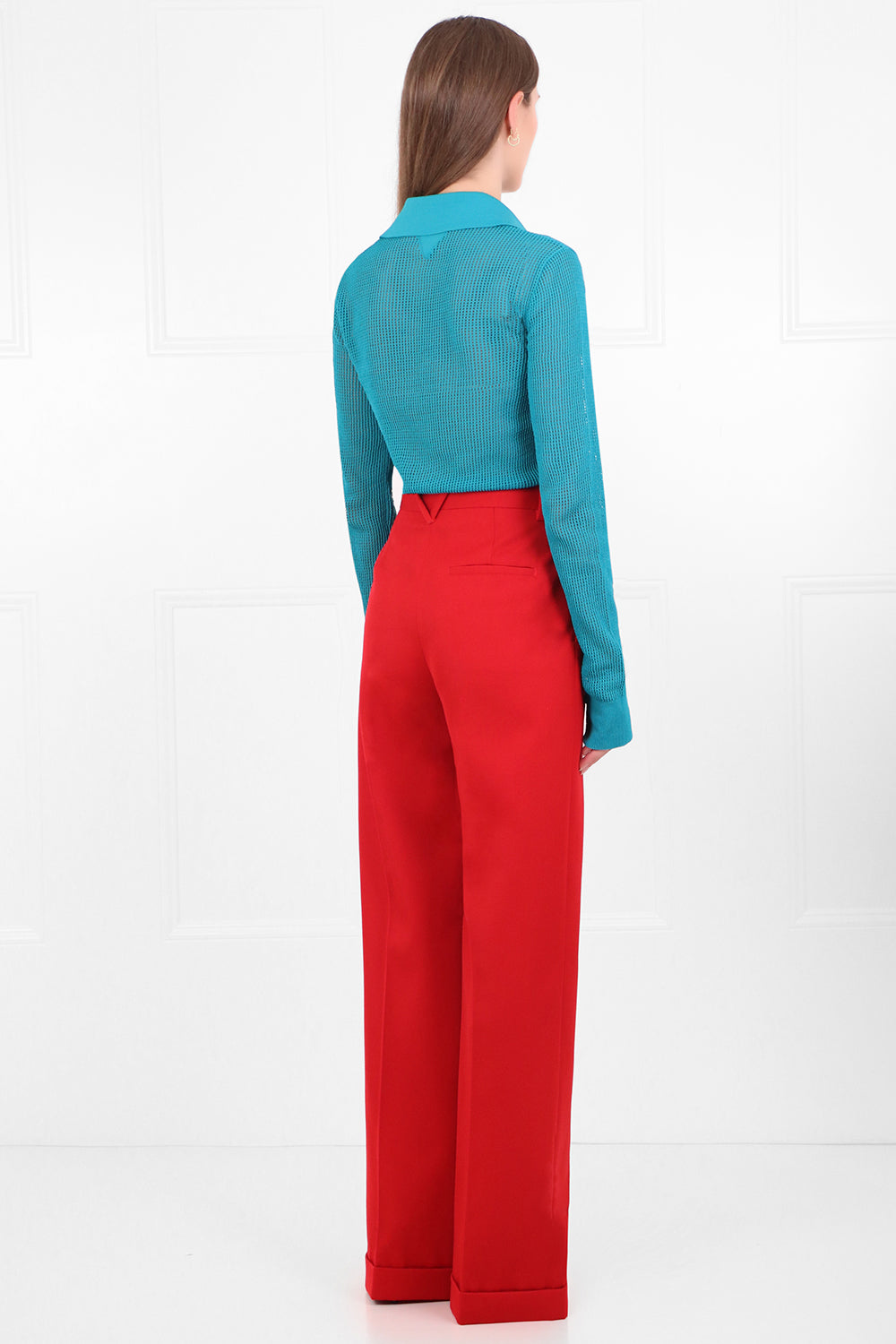 BOTTEGA VENETA BAGS WIDE LEG PANTS LIPSTICK