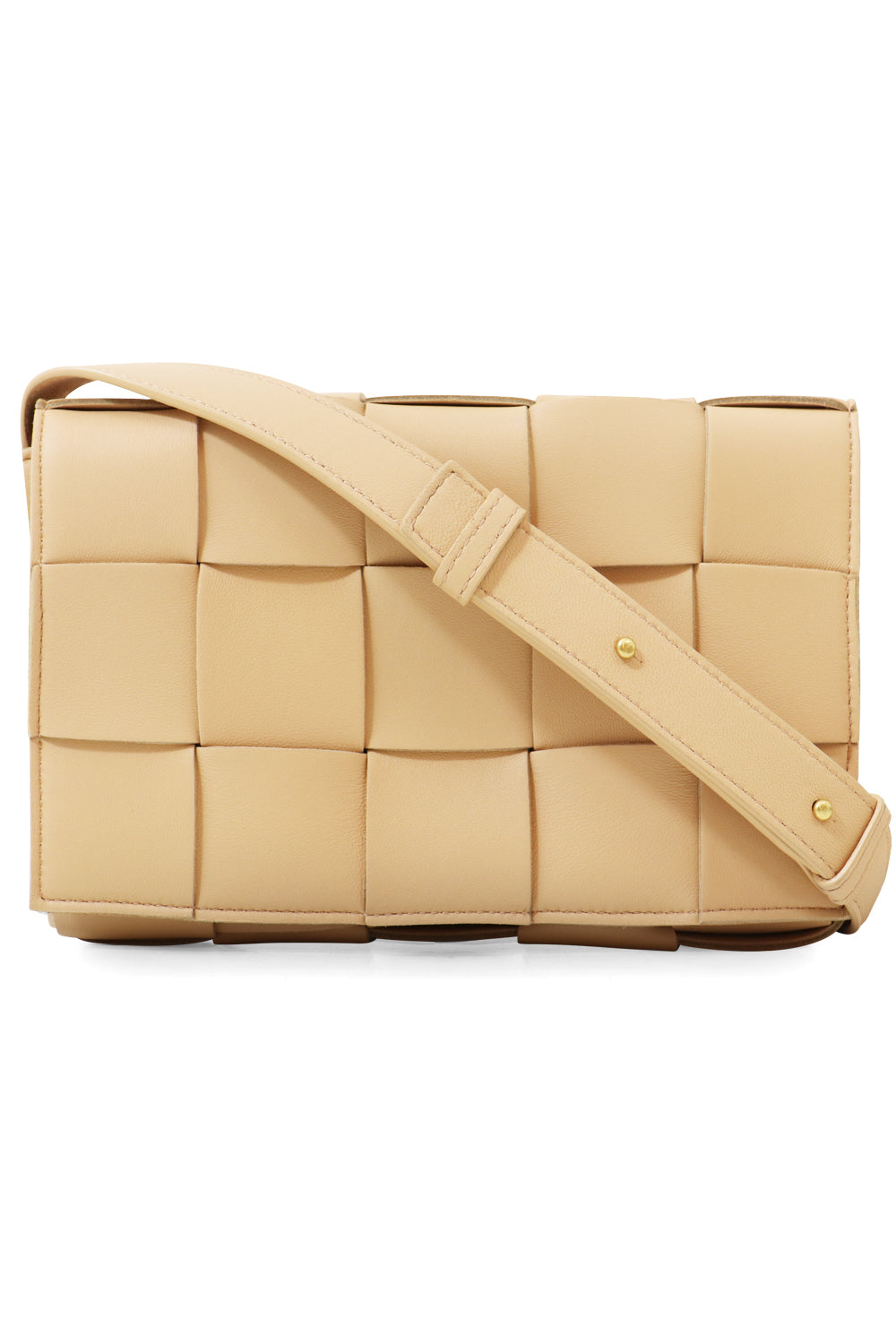 BOTTEGA VENETA BAGS BEIGE WOVEN CASSETTE BAG NUDE