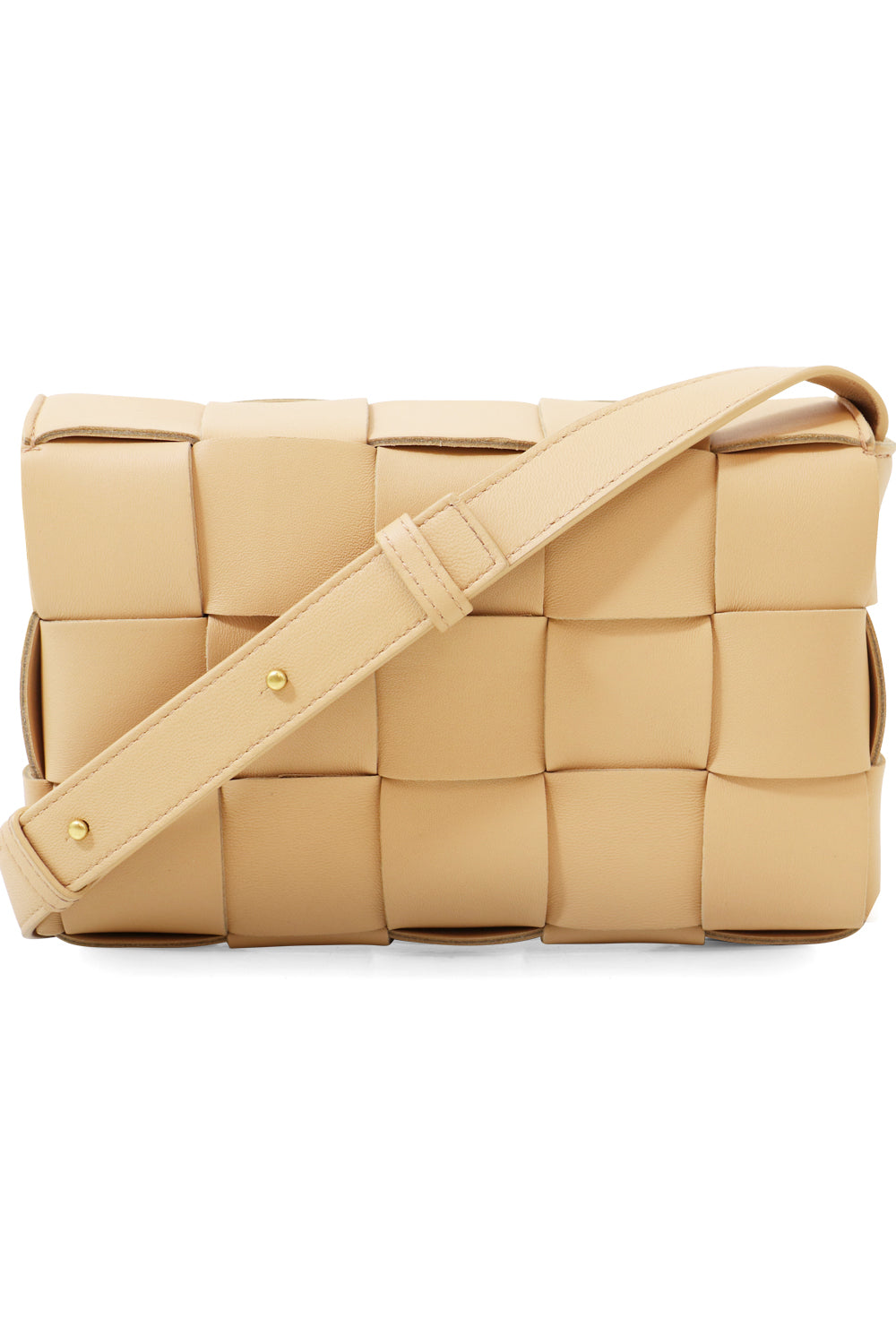 BOTTEGA VENETA BAGS BEIGE WOVEN CASSETTE BAG NUDE