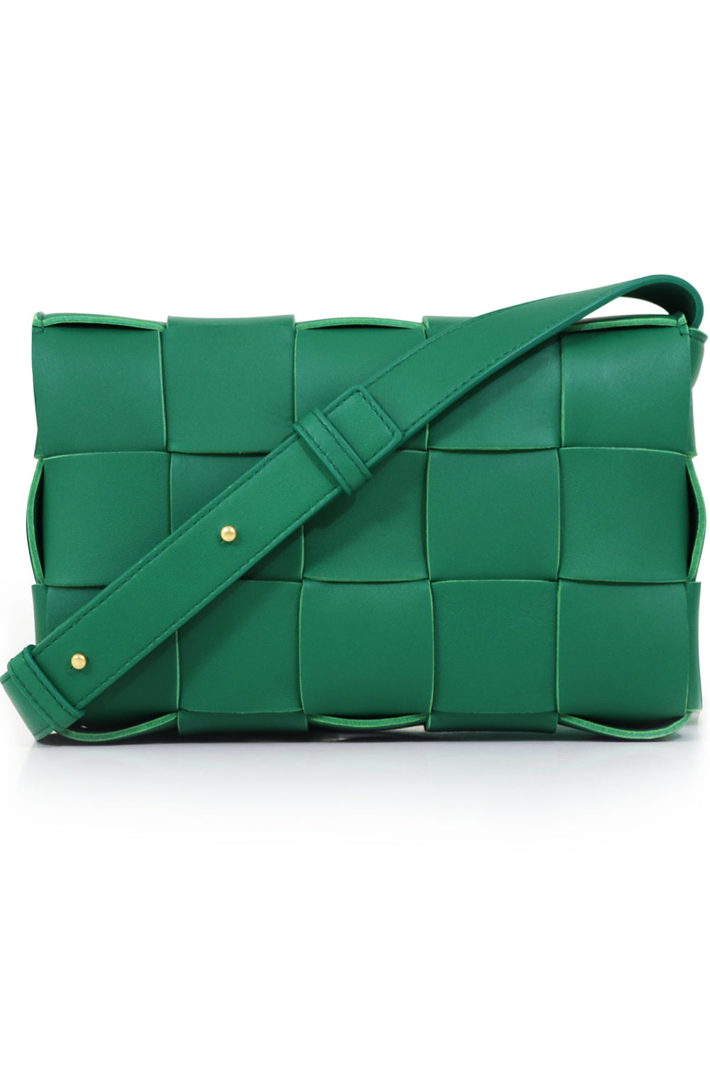 BOTTEGA VENETA BAGS GREEN WOVEN CASSETTE BAG RACING GREEN