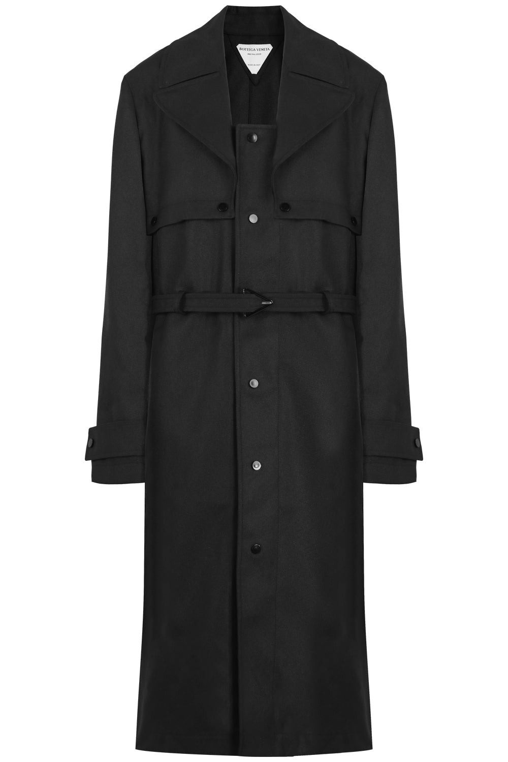 BOTTEGA VENETA RTW BELTED COAT BLACK