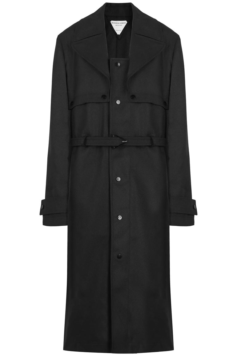 BOTTEGA VENETA RTW BELTED COAT BLACK