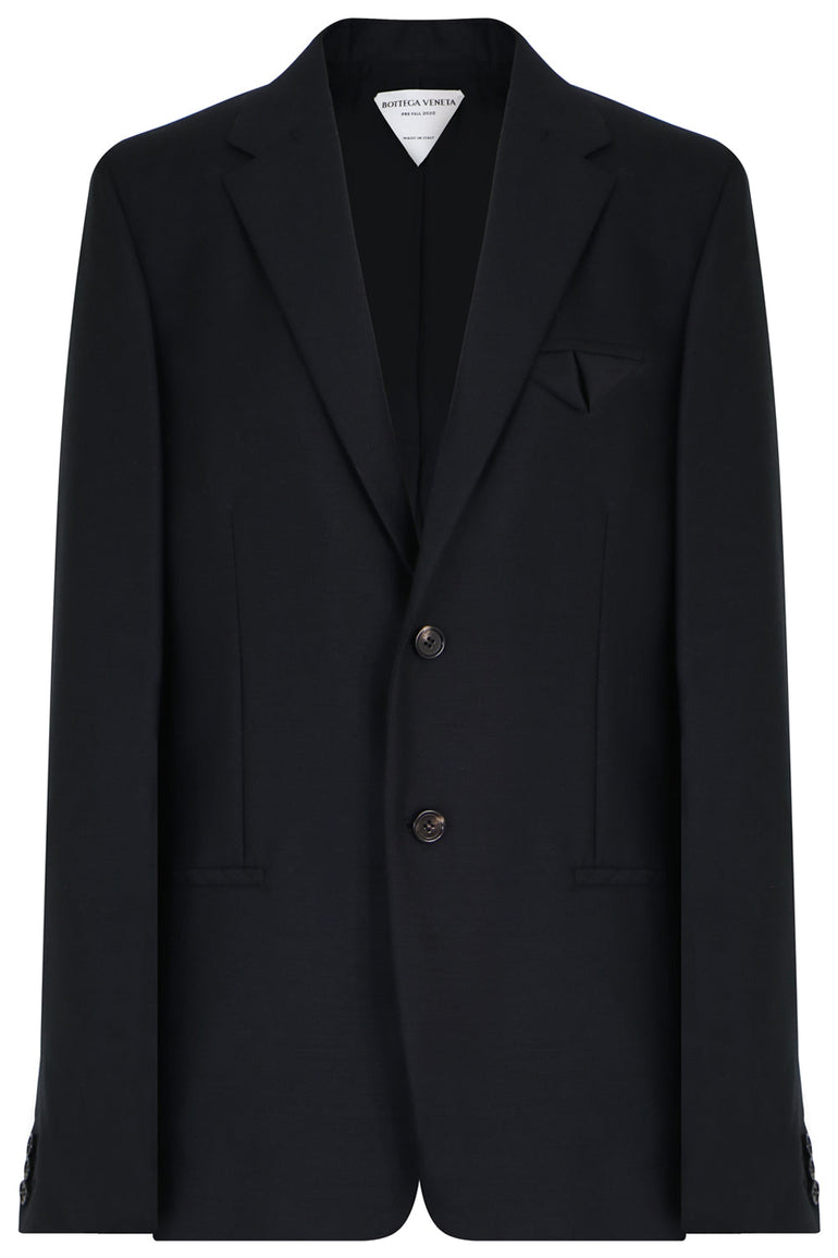 BOTTEGA VENETA RTW CLASSIC OVERSIZED BLAZER BLACK