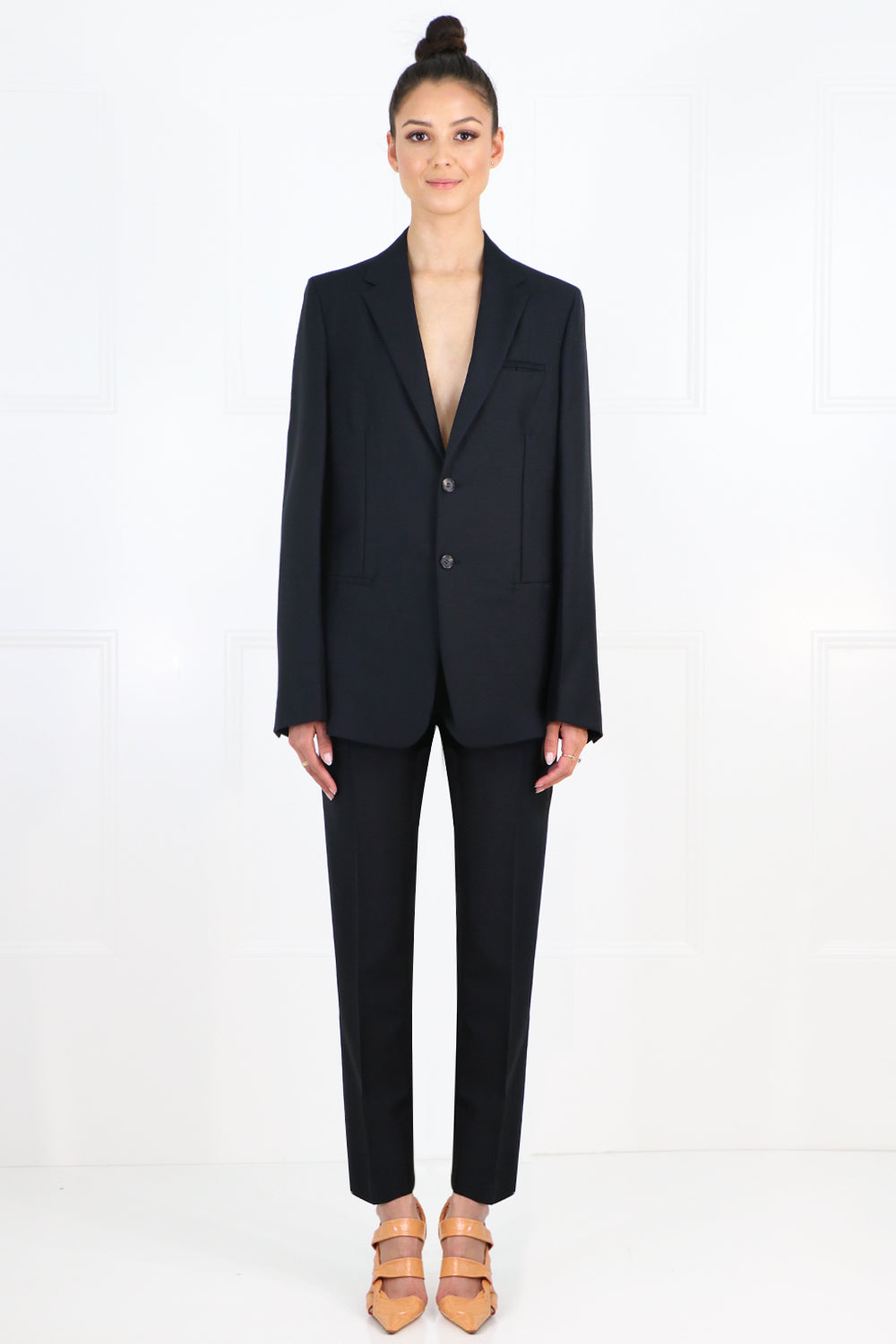 BOTTEGA VENETA RTW CLASSIC OVERSIZED BLAZER BLACK