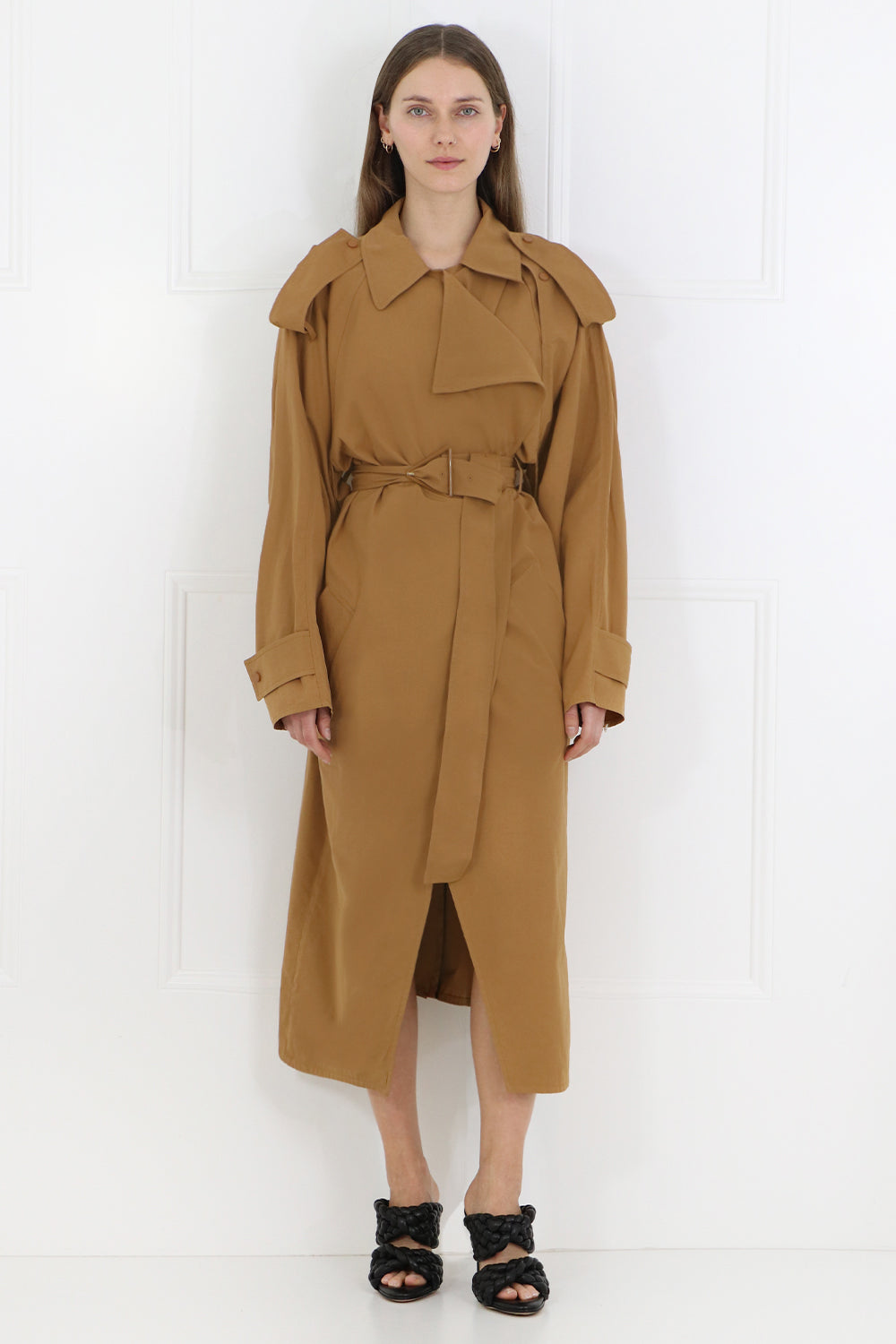 BOTTEGA VENETA RTW CLASSIC TRENCH COAT CAMEL